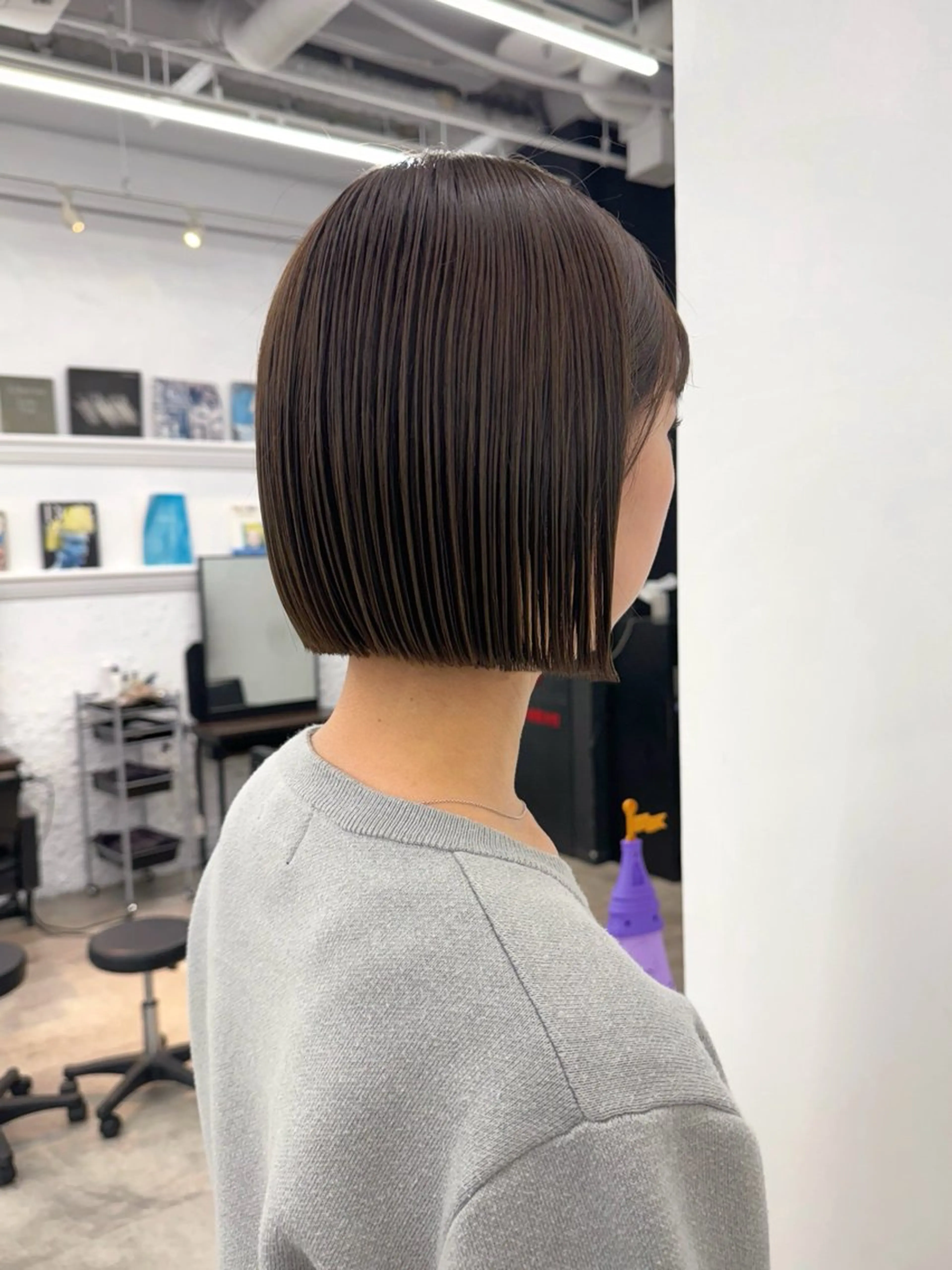 ショート カラー グレージュ/レイヤー /ボブ/moyu🎀のヘアスタイル