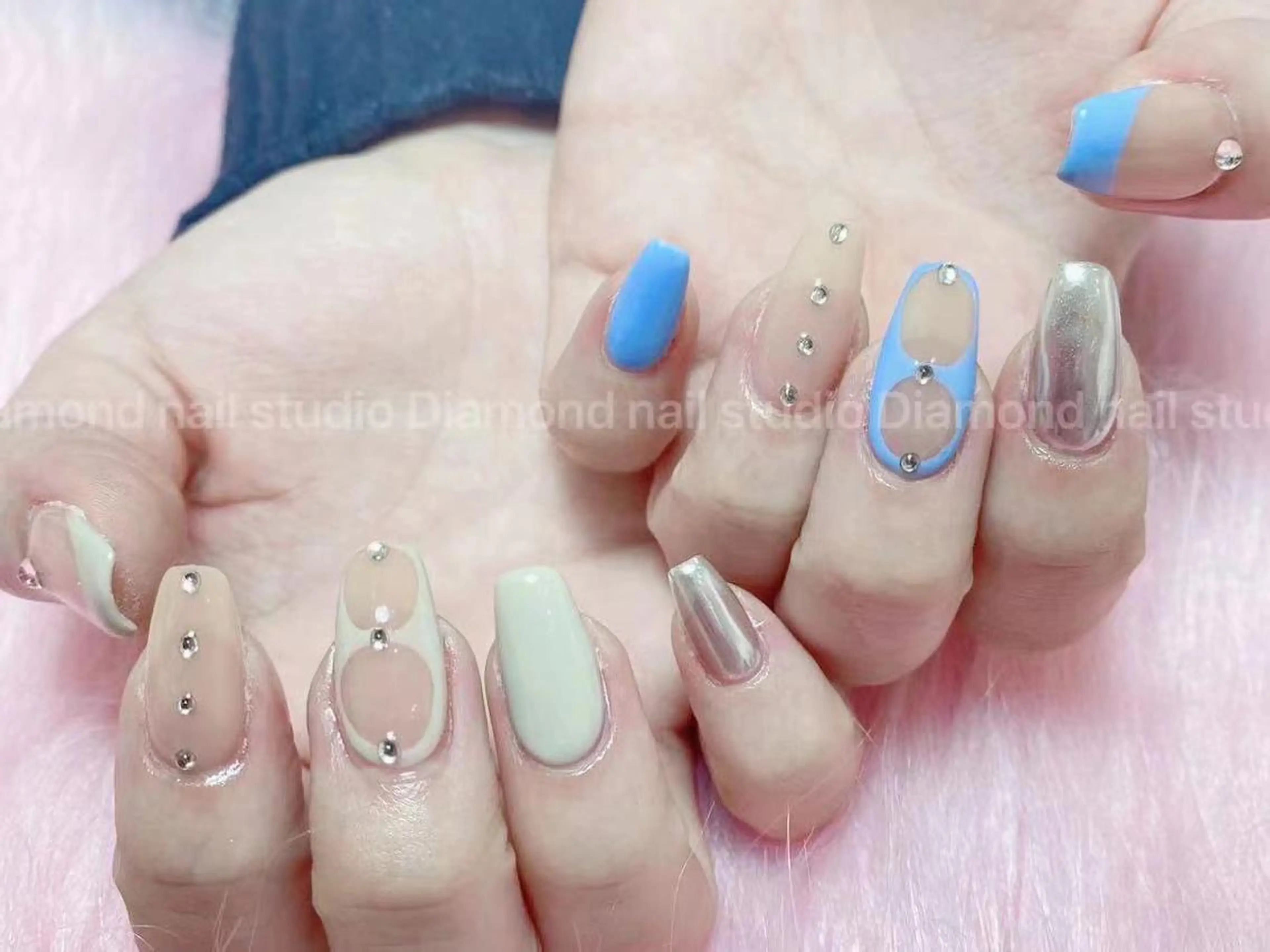 ロング ハンドネイル DIAMOND 💦のネイルデザイン