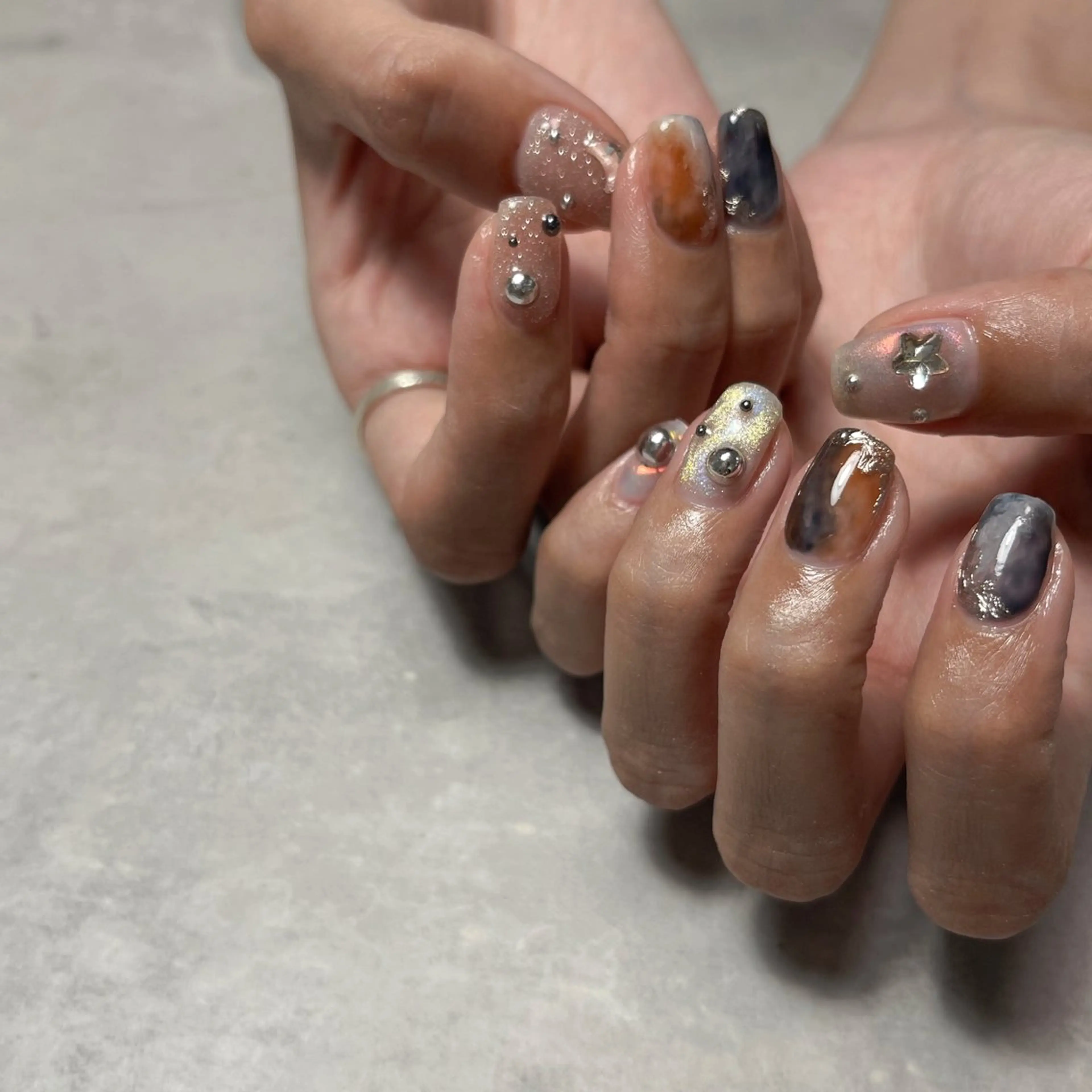 ネイル ニュアンスネイル ハンドネイル pualua miharuのネイルデザイン