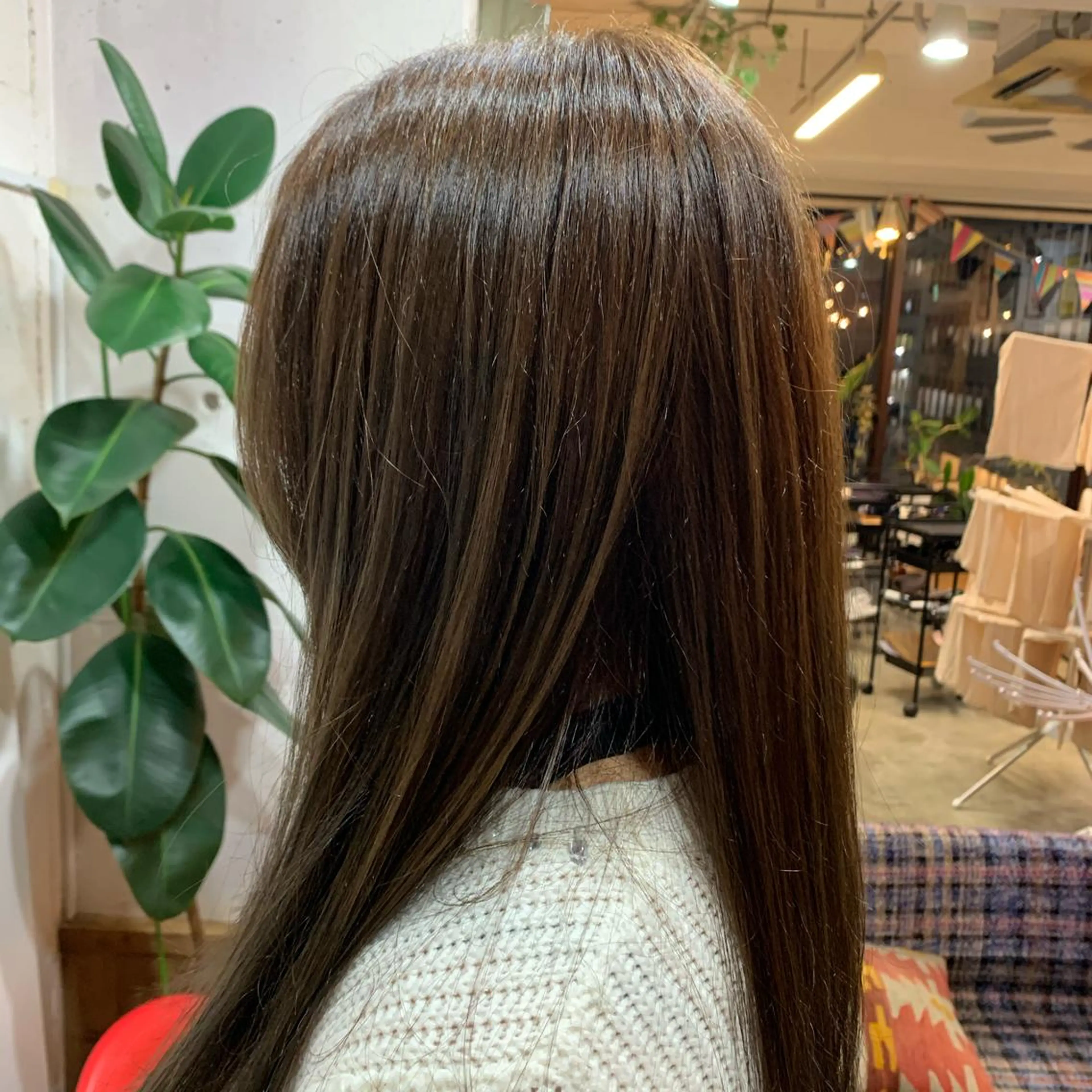 ロング カラー ブラウンカラー 奥村 卓也のヘアスタイル