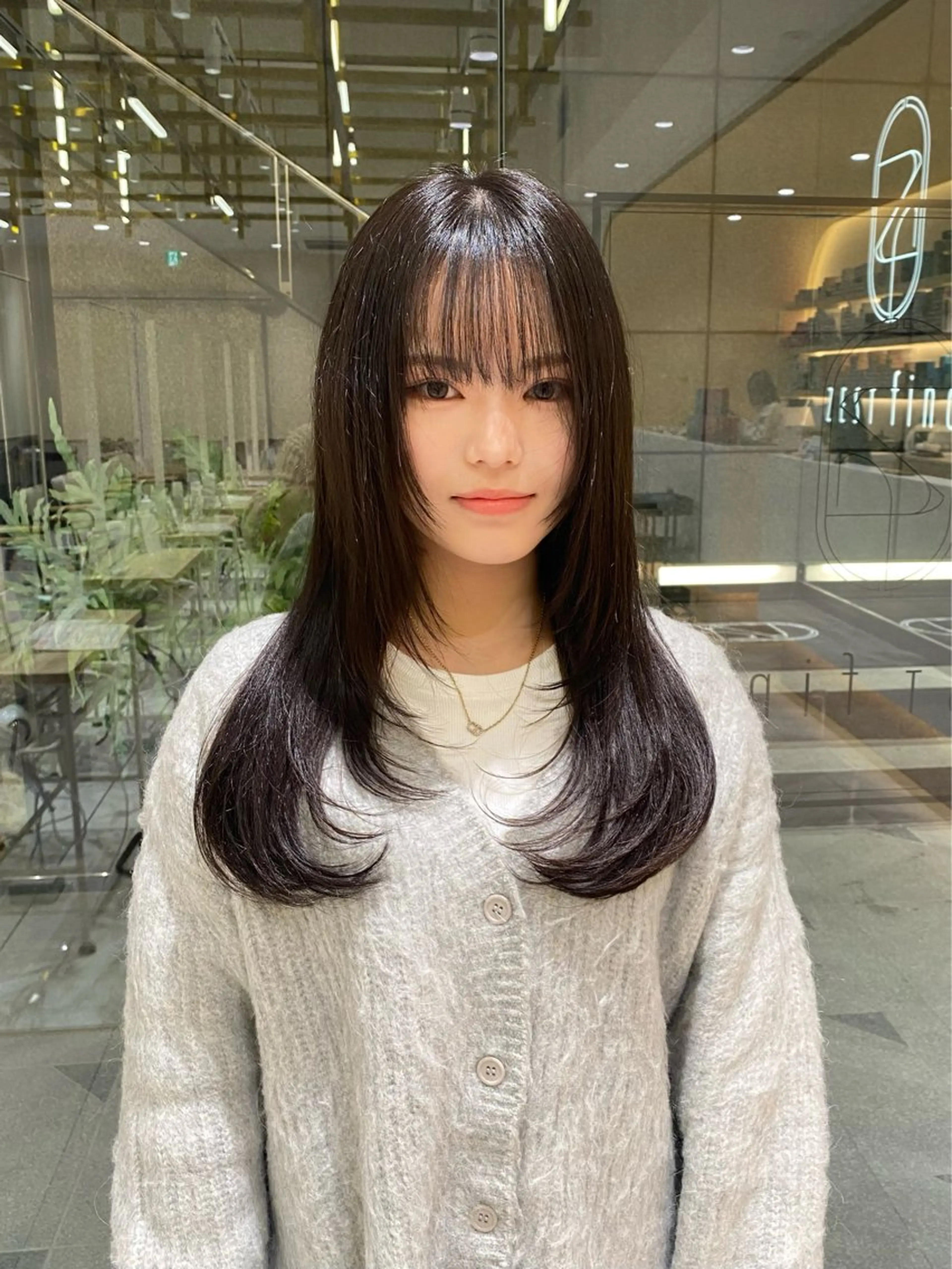 ロング カット ヘアカラー トリートメント hina☺︎ 髪質改善/ストレートのヘアスタイル