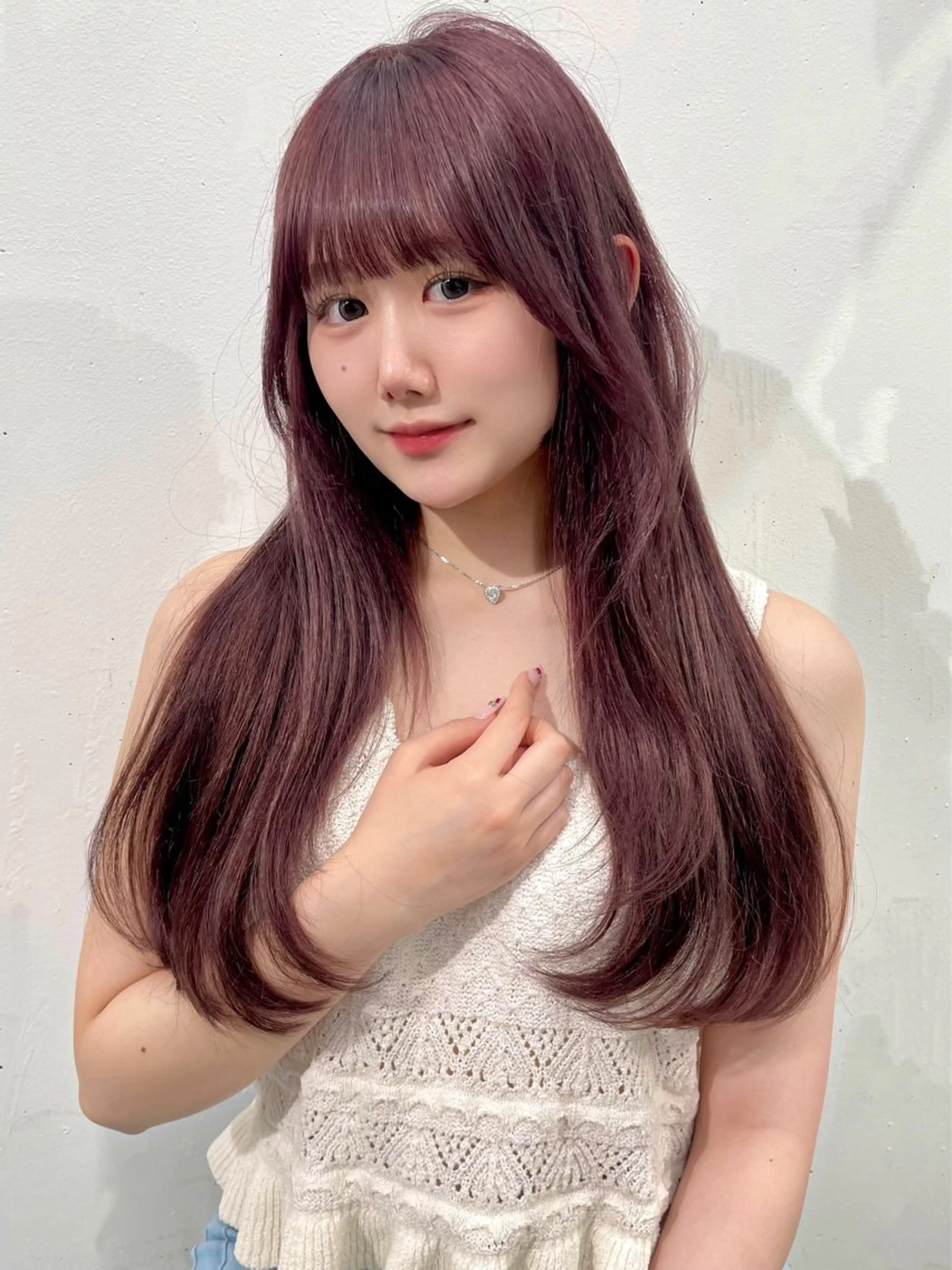 ロング レイヤーカット/ 縮毛矯正/ミサキ💐のヘアスタイル