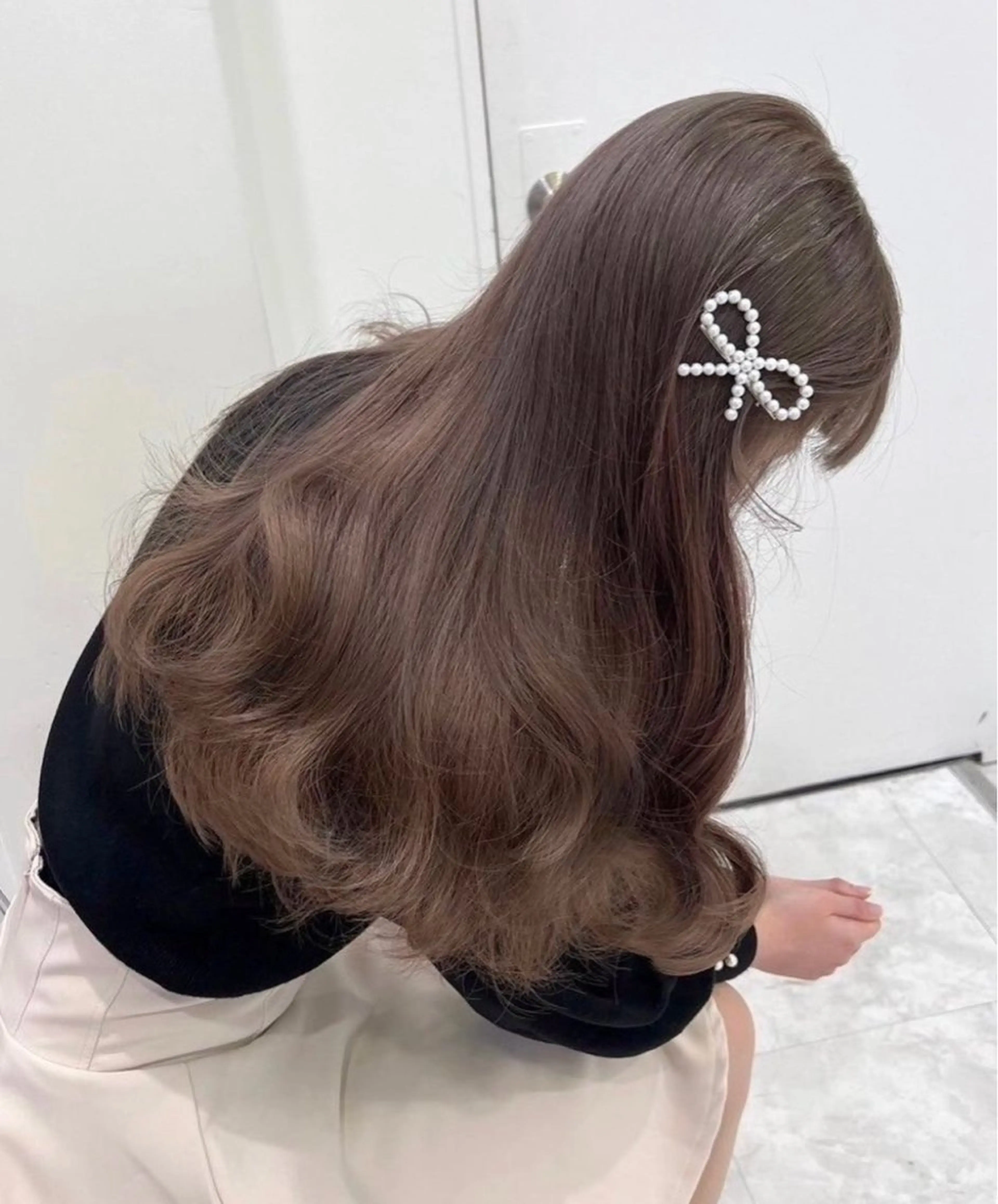 ロング カラー ヘアカラー トリートメント 𓏸レイヤー髪質改善 透けカラーカノン🫧のヘアスタイル