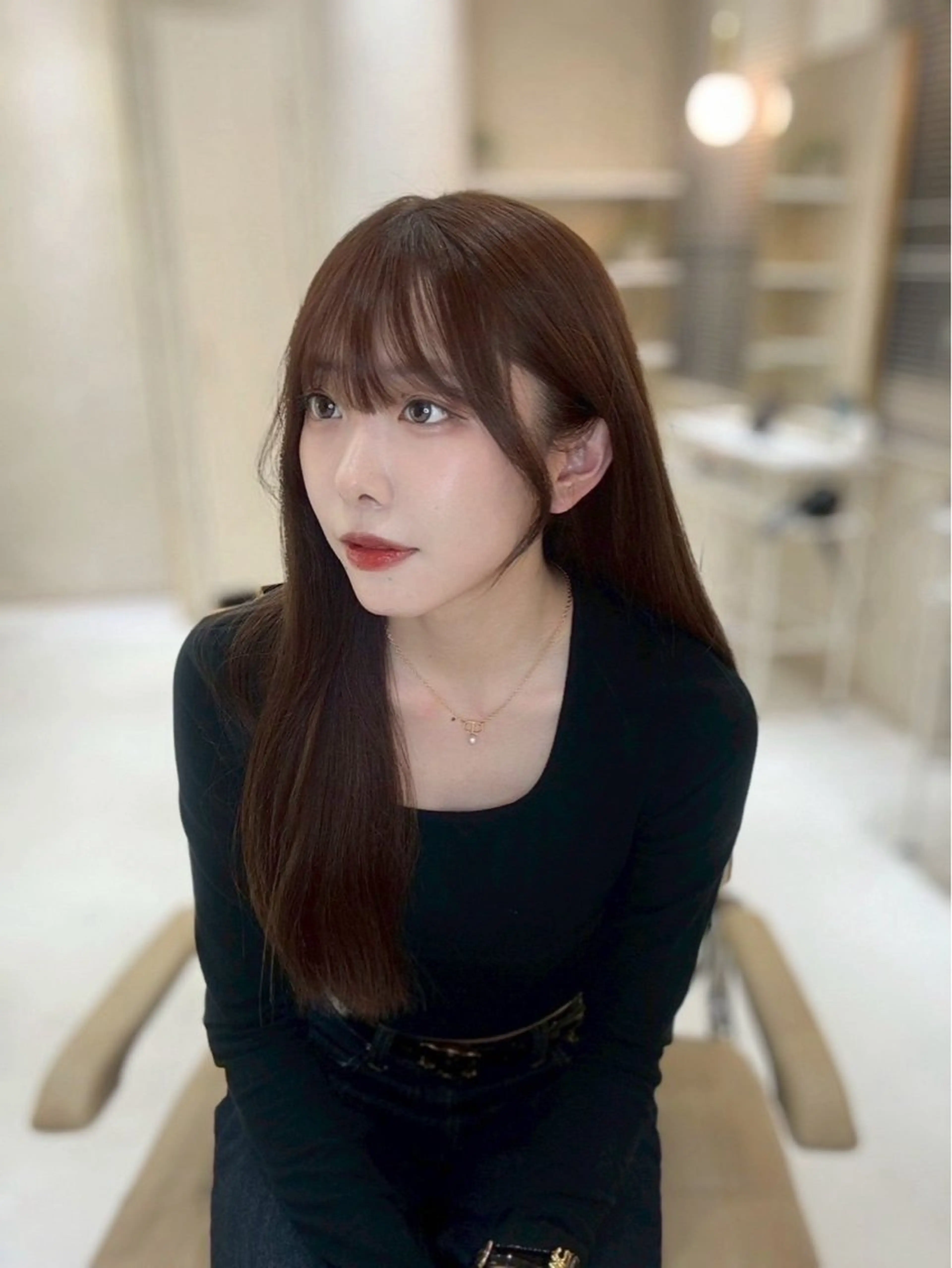 ロング カラー りほ/顔周りカット/ レイヤーカットのヘアスタイル