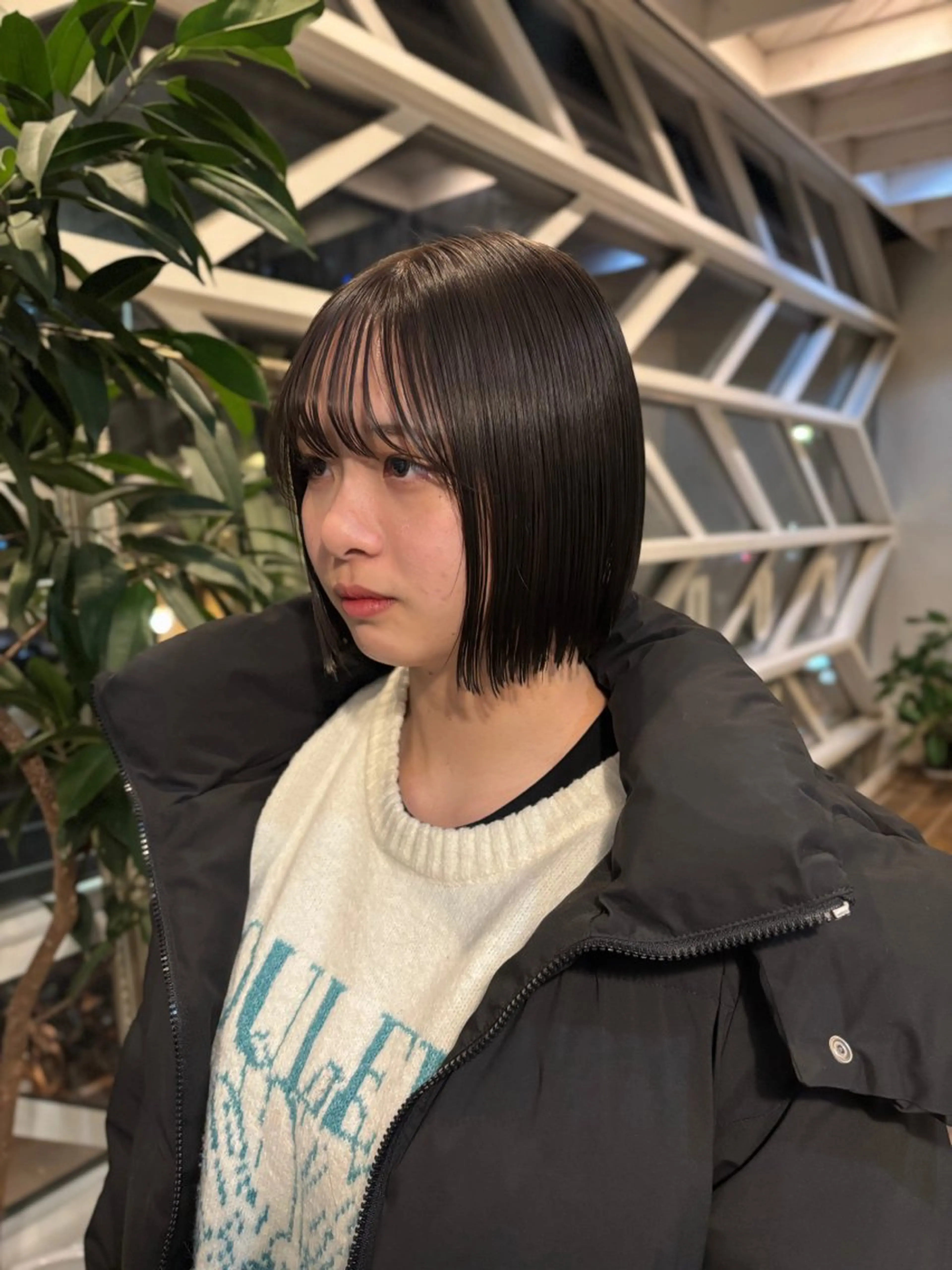 ミディアム ボブ ハイトーン/デザイン カラー/るいのヘアスタイル