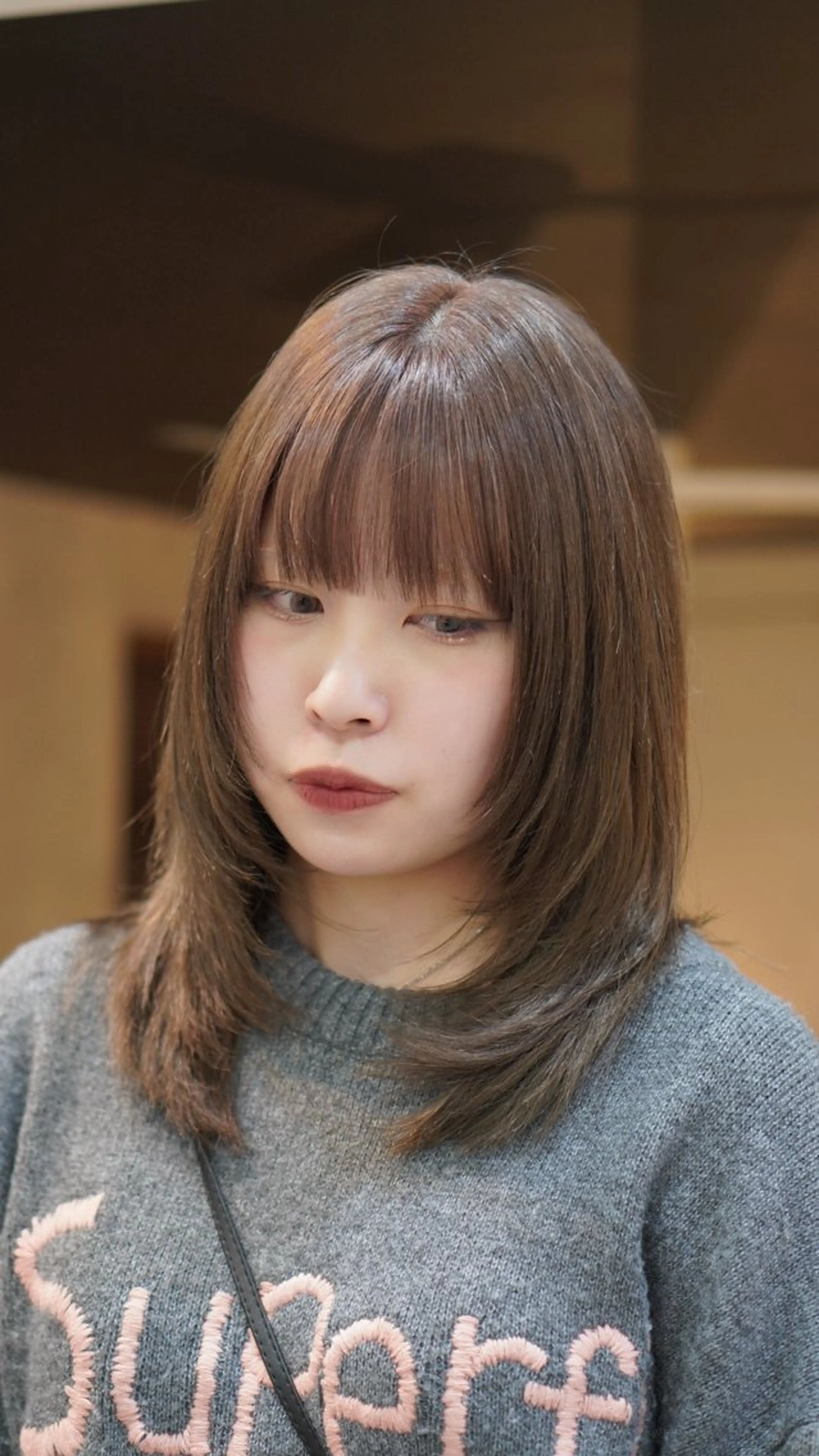 ミディアム 顔周りカット レイヤーカット 大夢 /カットモデル募集のヘアスタイル