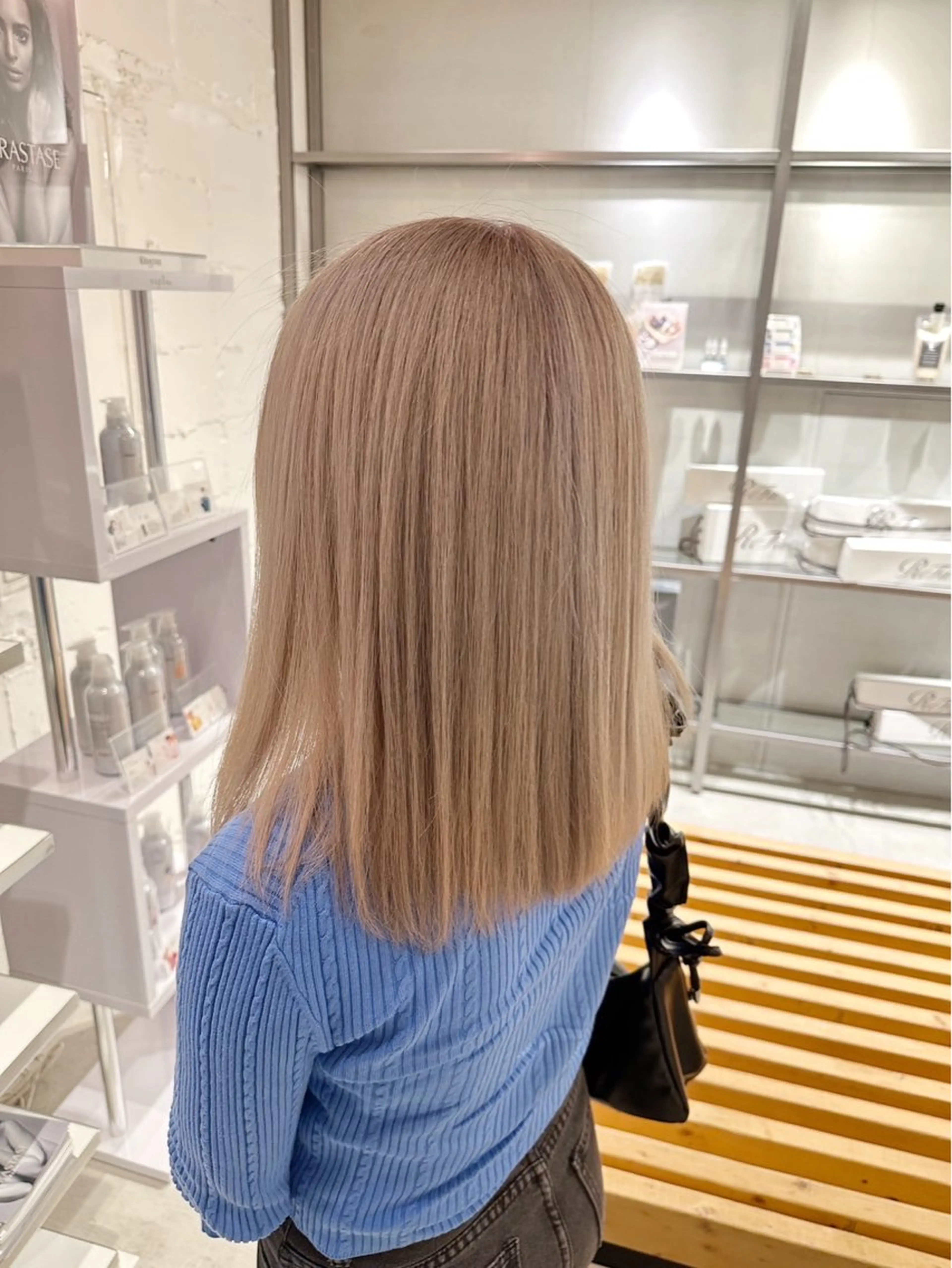 カラー L studio心斎橋店【エルスタジオ】所属・透け感ベージュ 🪐REN🪐のヘアスタイル