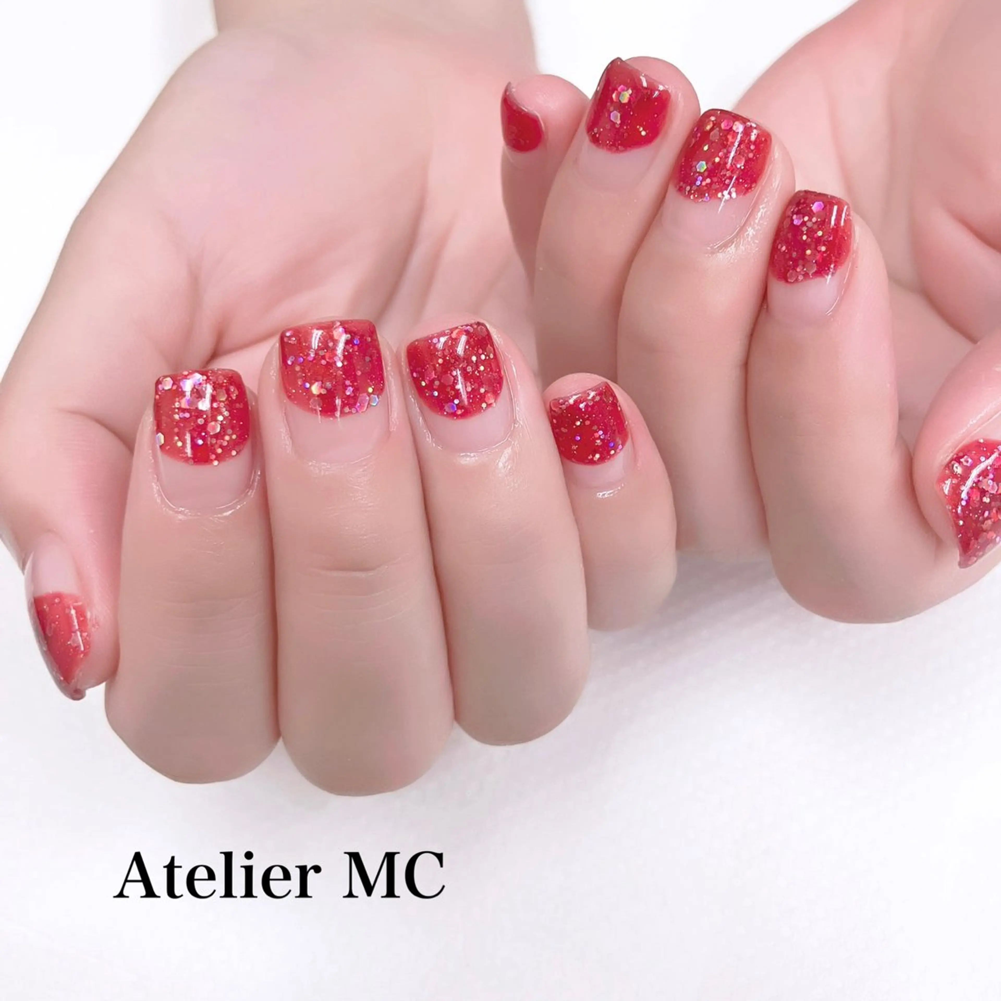 まあるく可愛く ★丸フレンチネイル★の写真