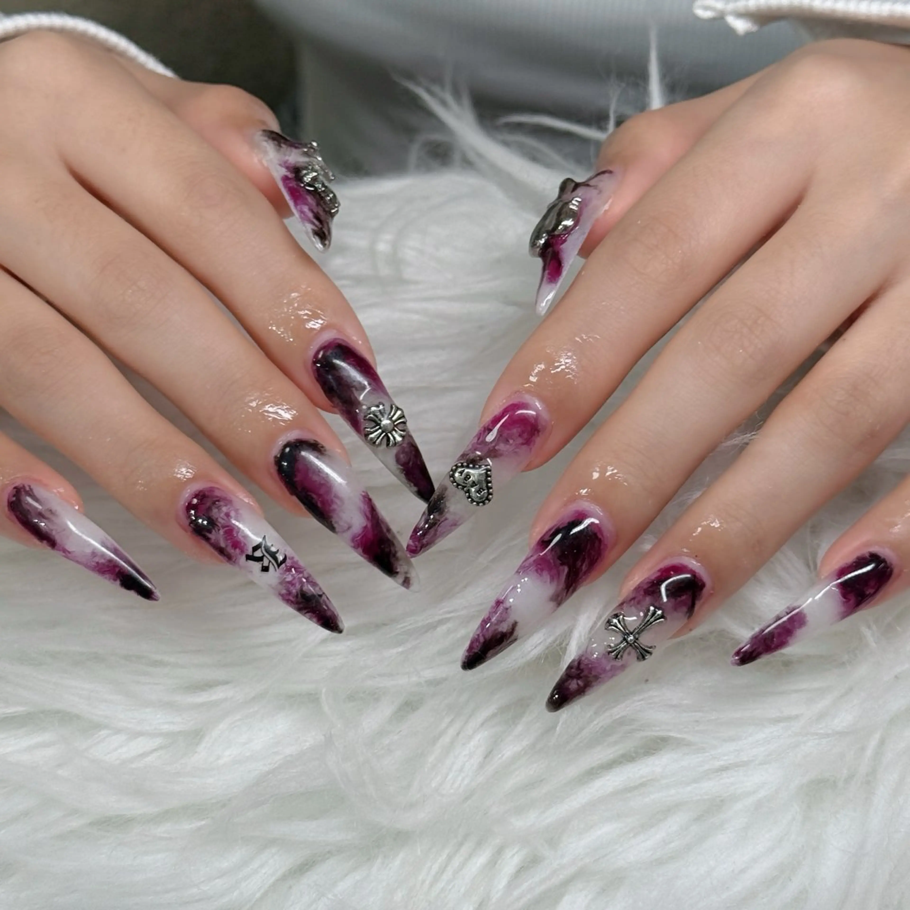 ネイル フットネイル フレンチネイル グラデーション 韓国ネイル ロングネイル ハンドネイル Hani Nail Salonのネイルデザイン