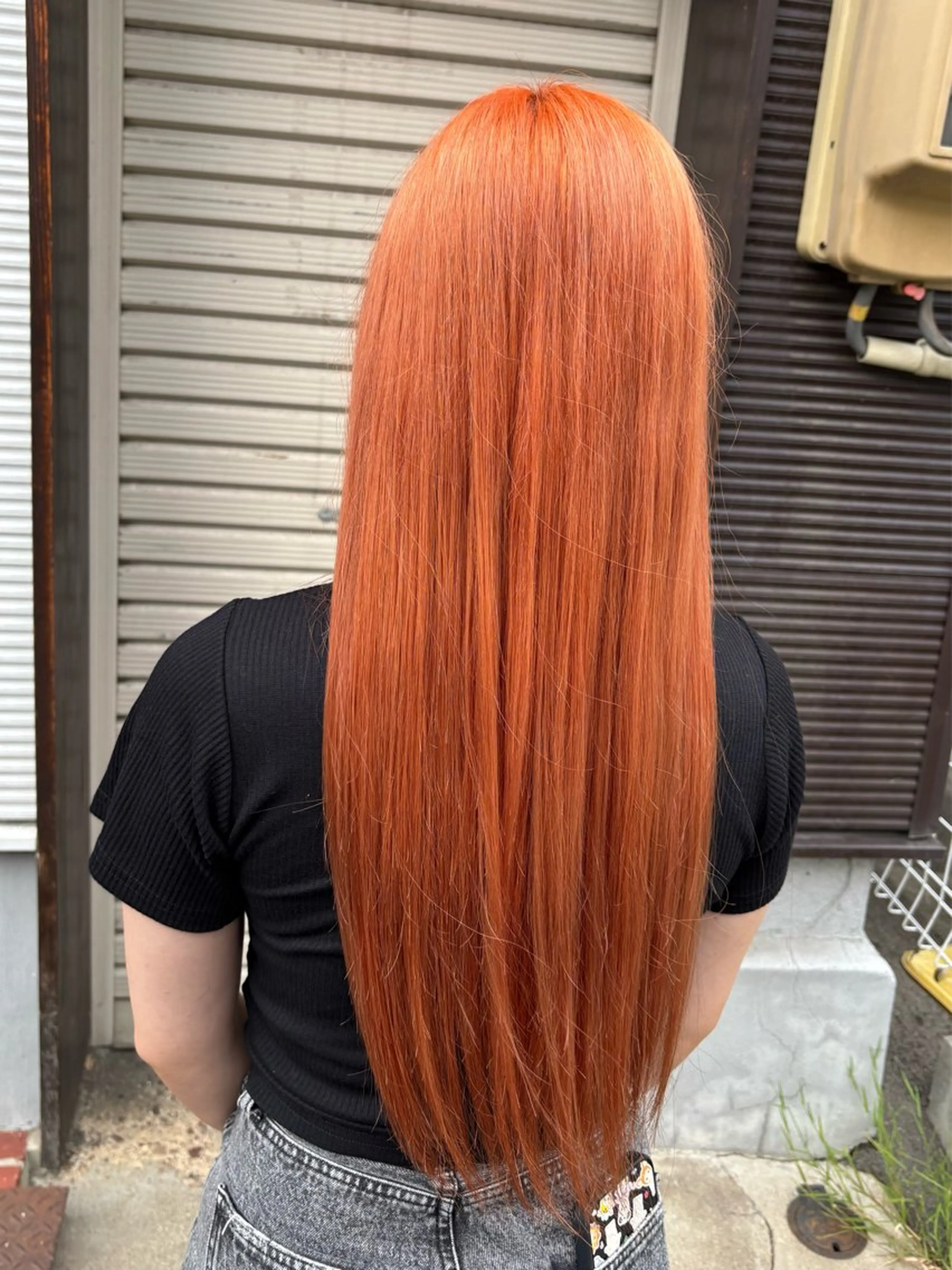 ロング カラー オレンジ tender🐬 まゆかのヘアスタイル