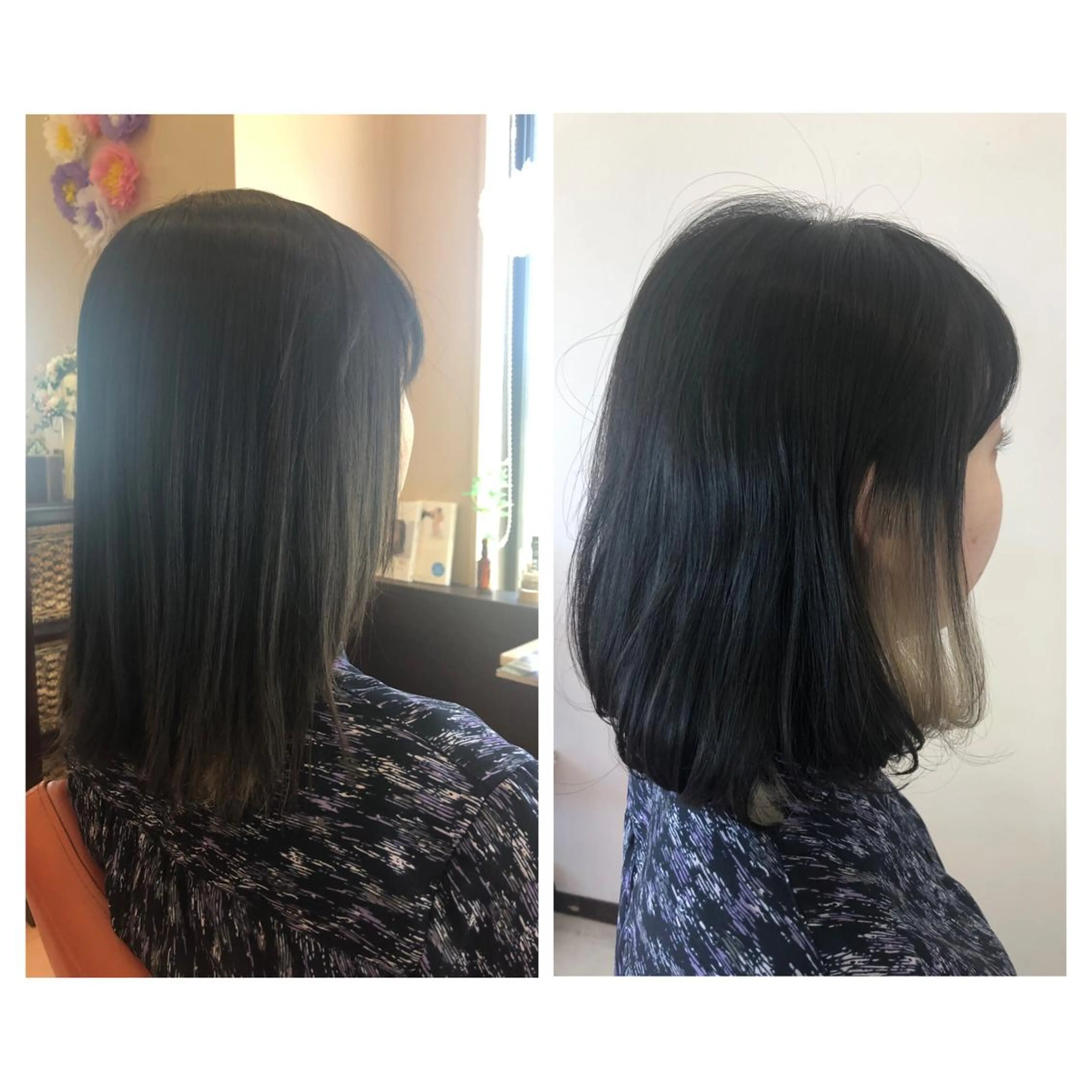 ミディアム 切りっぱなしボブ ボブ カット やまぐち まりんのヘアスタイル