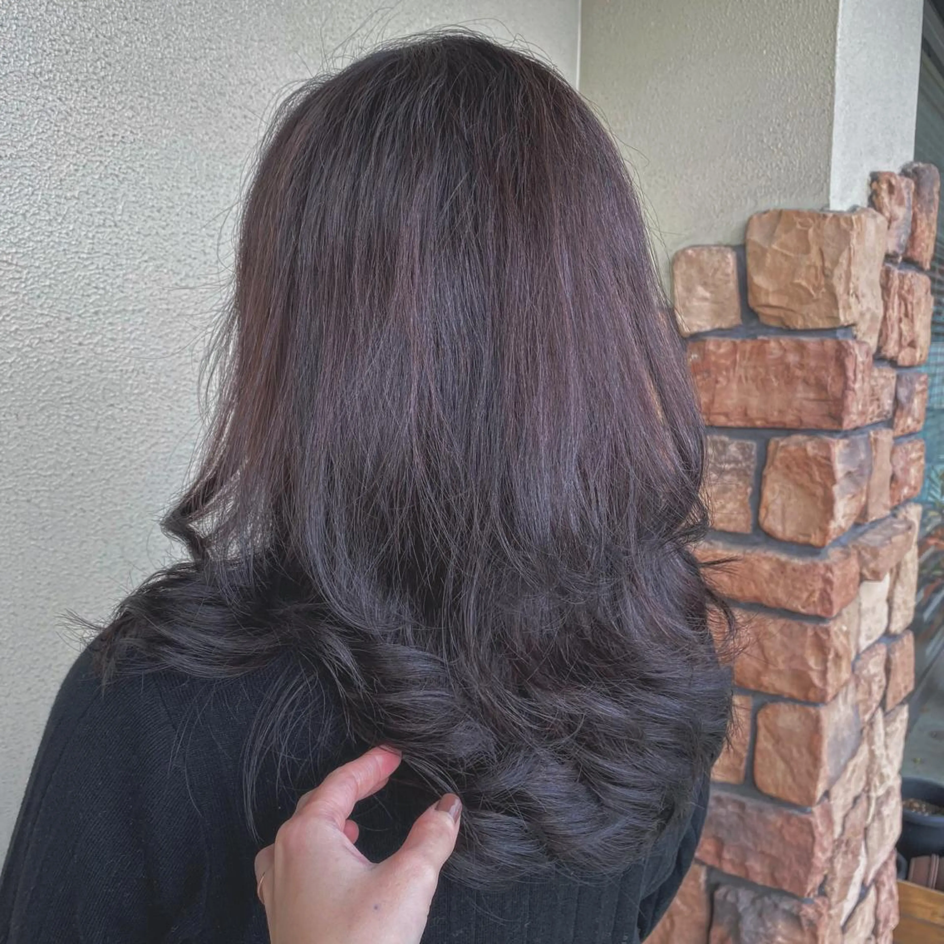 ロング カラー ブラウンカラー パープルカラー hair salon riri所属・寺村 萌々佳のヘアスタイル