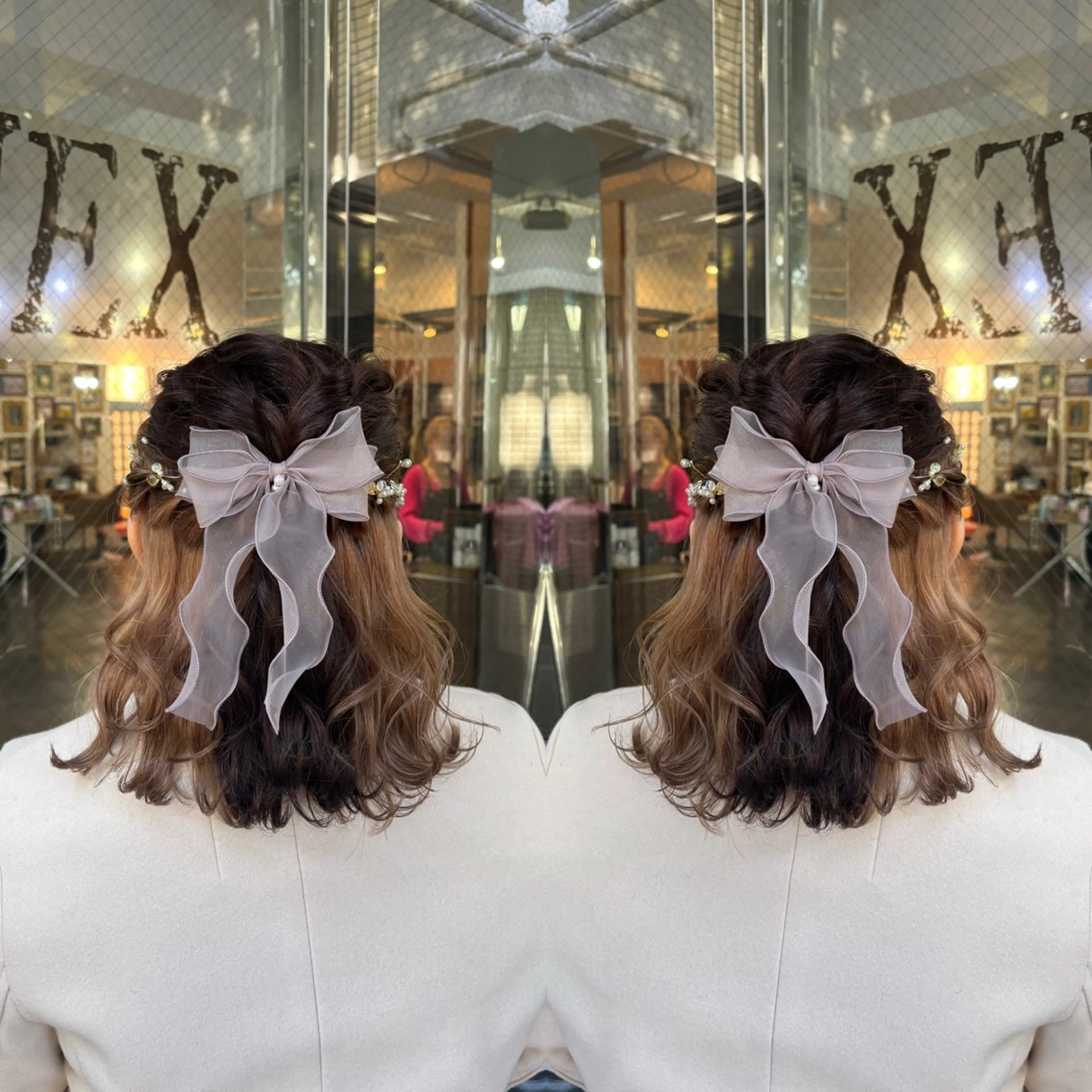 ミディアム ヘアアレンジ ☻モエカ/ハイトーン アレンジ☻のヘアスタイル