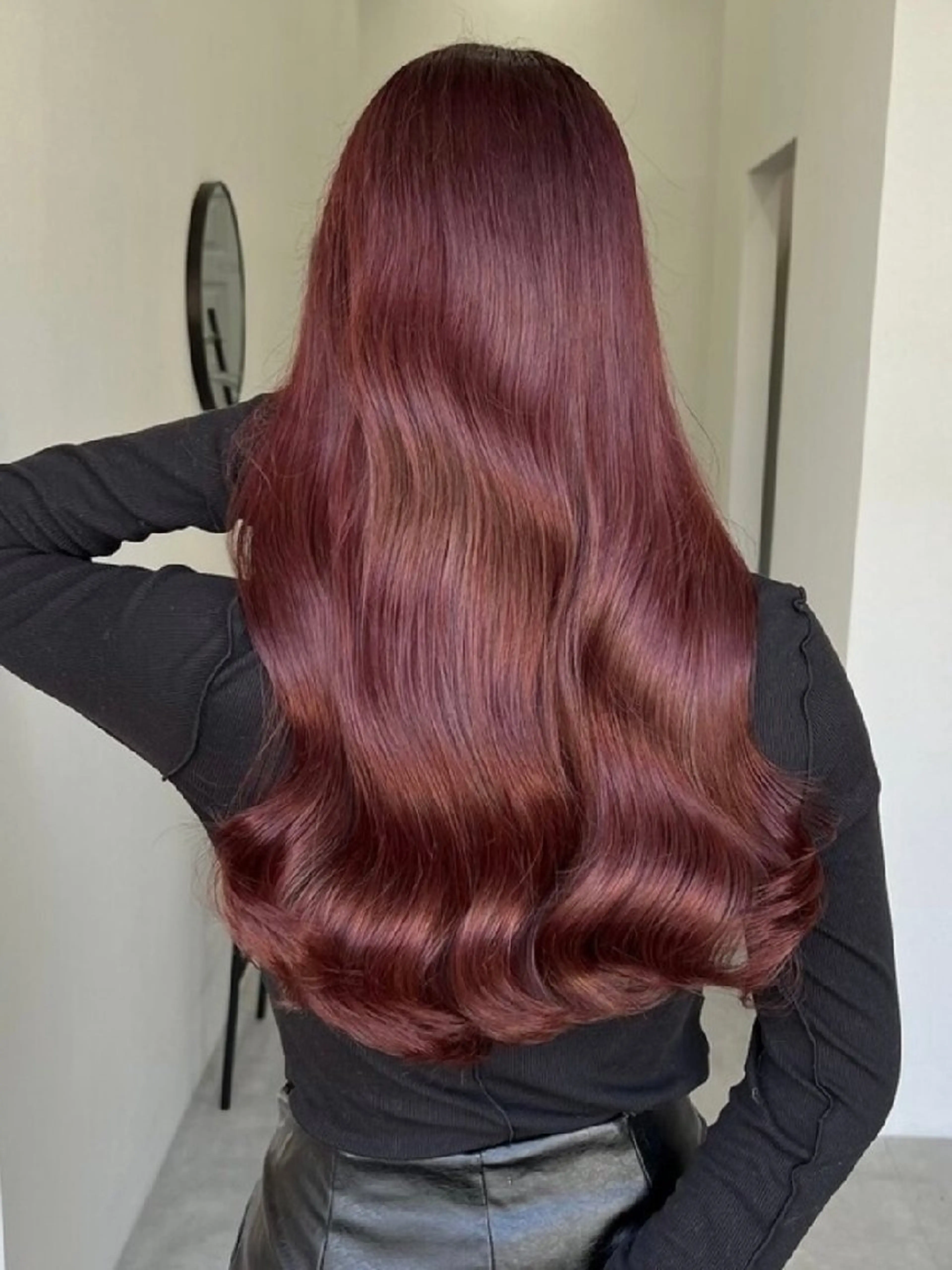 カラー ロング ブリーチ ブラウンカラー ハイトーンカラー ピンクカラー ピンクブラウン SOYON豊田市駅店所属・髪質改善/ 上村旺武のヘアスタイル