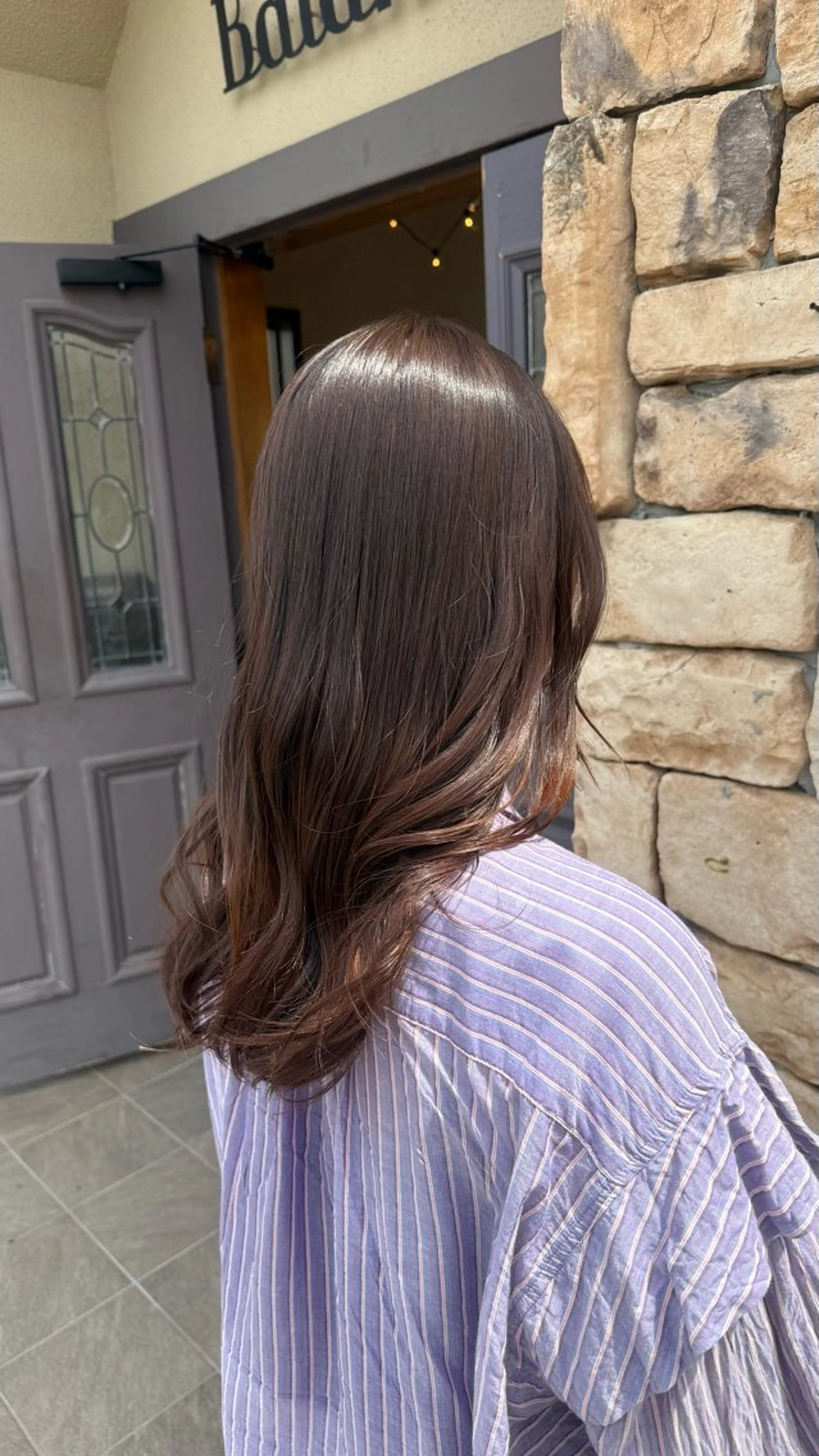 ロング カラー ブリーチ 透明感カラー 韓国風ヘア ヘアカラー 清水 花菜のヘアスタイル