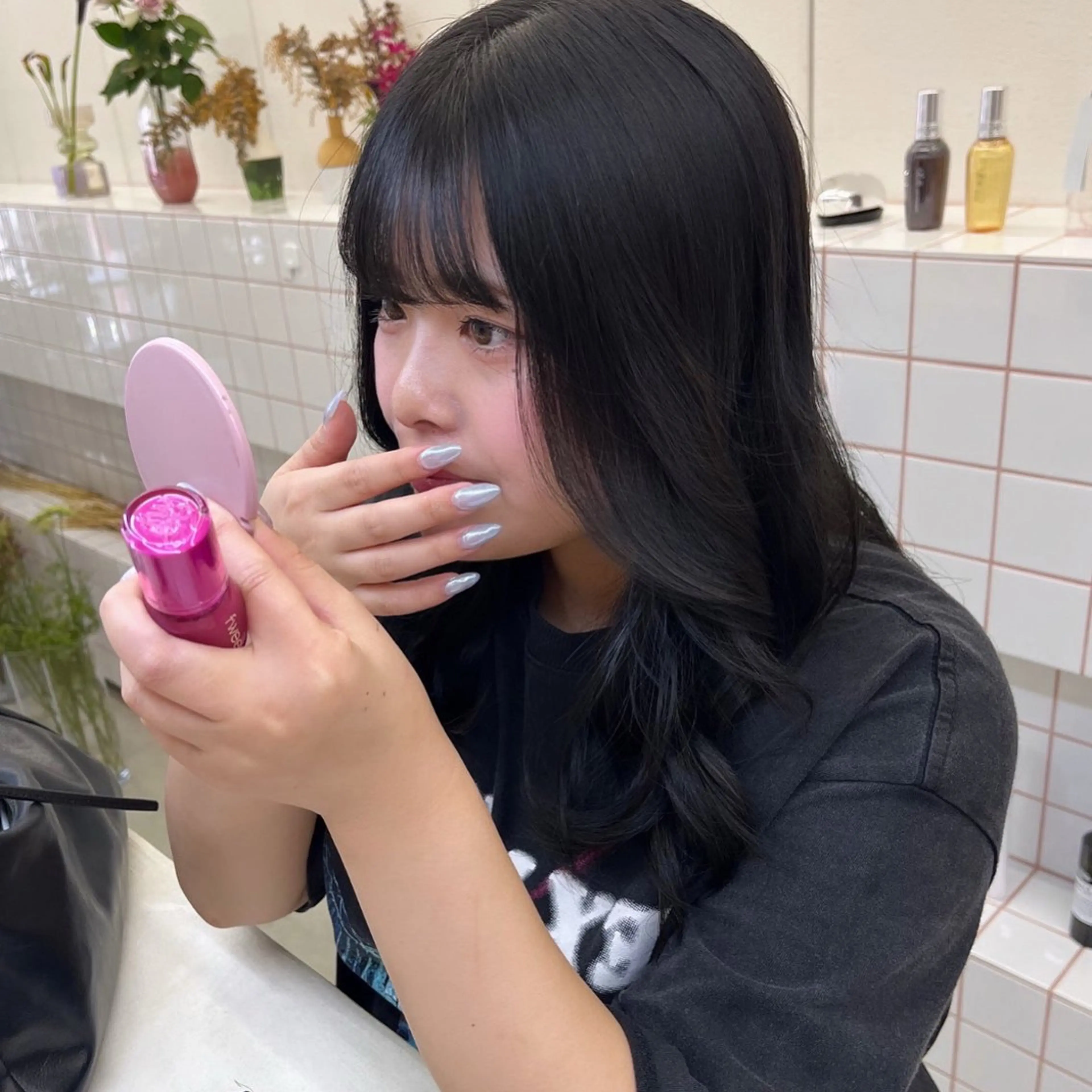 セミロング カラー ヘアカラー トリートメント 🌼花屋併設🌼 木下奈々望のヘアスタイル