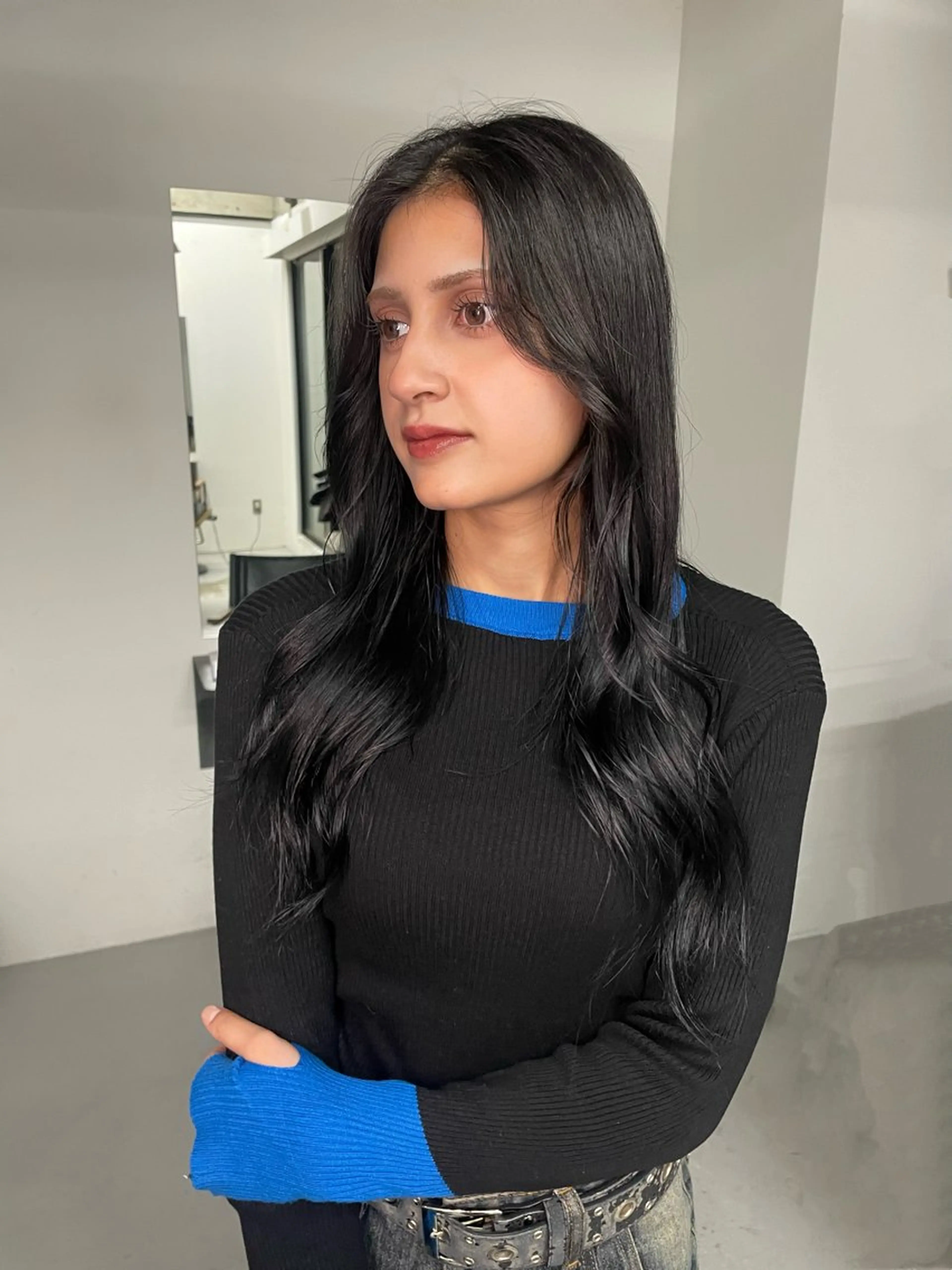 ミディアム カラー ヘアカラー カットモデル/ ハイトーン/ゆうあのヘアスタイル