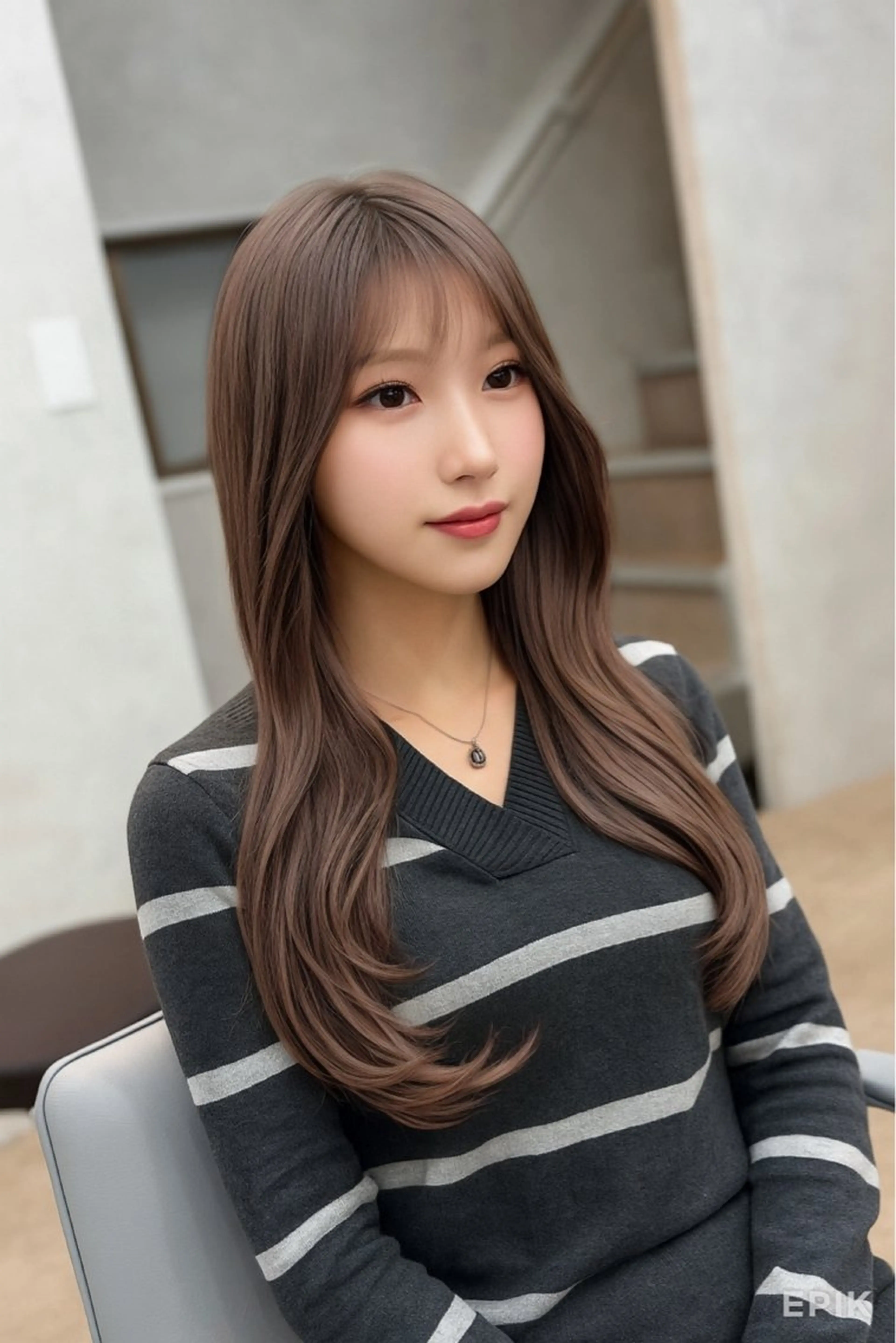 ロング カット ヘアカラー ✨韓国ヘア✨ レイヤー✂️鎌倉楓麻のヘアスタイル