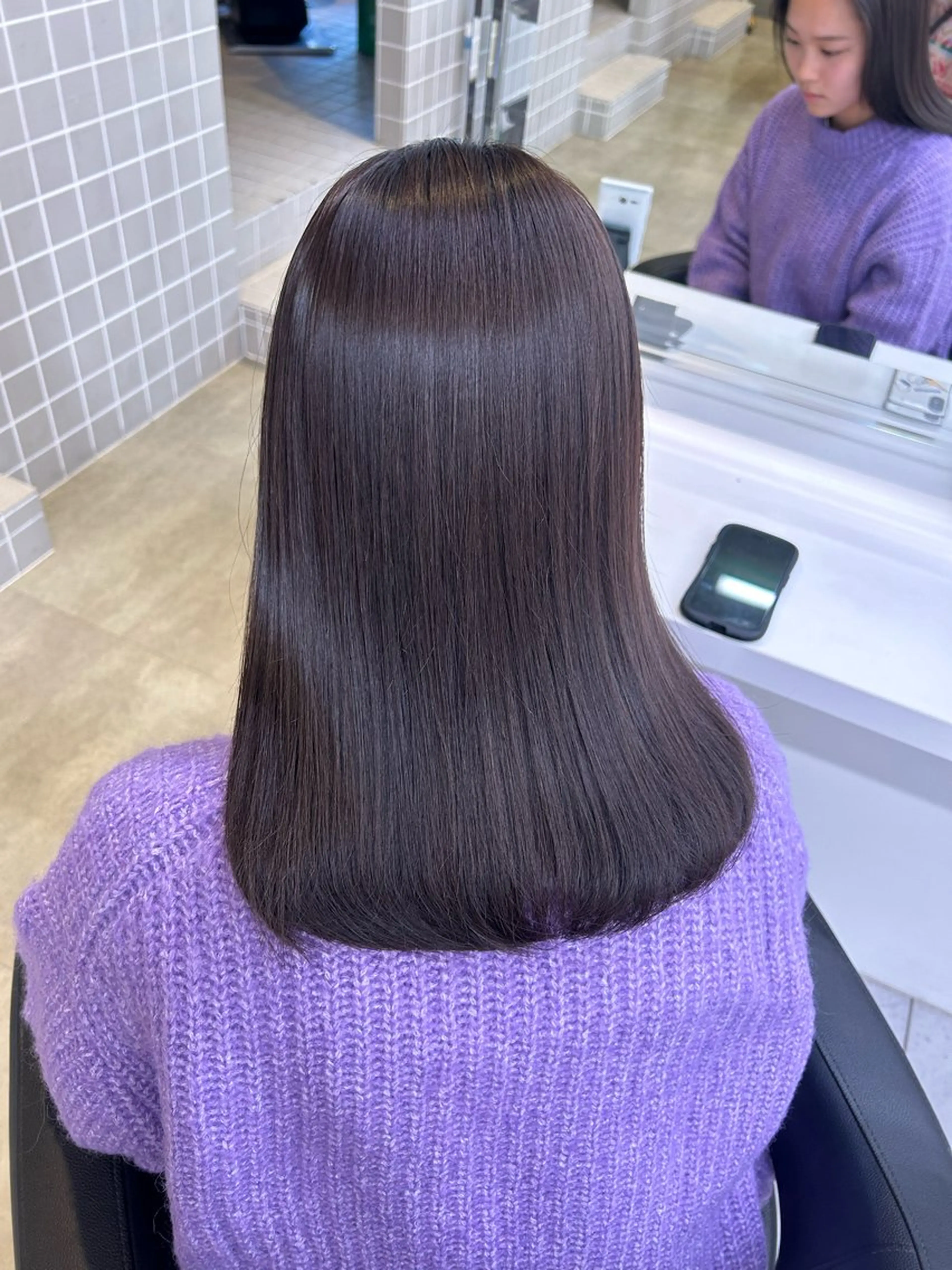 カラー カット ヘアカラー トリートメント 透明感ベージュ🤎 ナチュラルレイヤーのヘアスタイル