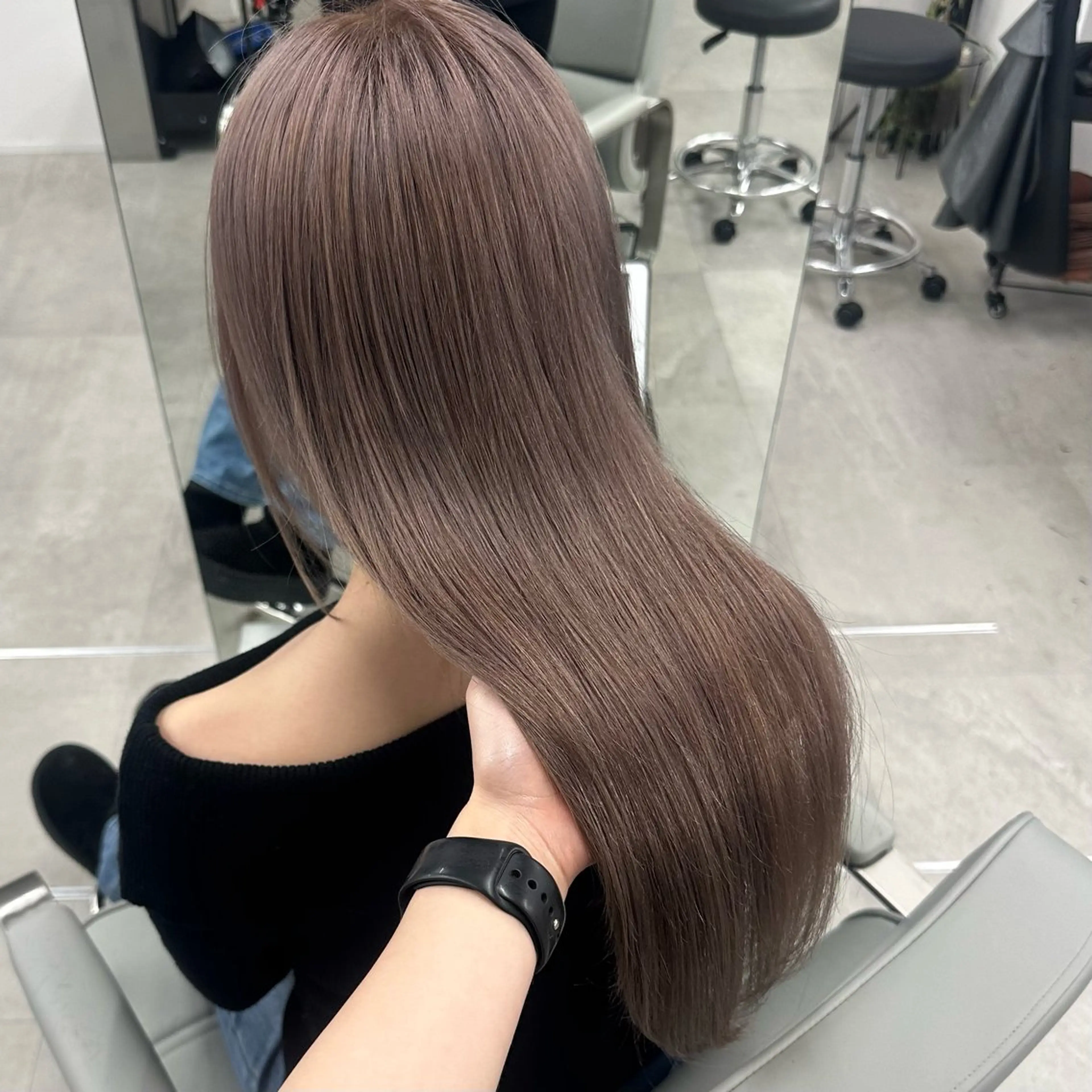 ロング カラー ヘアカラー トリートメント REAL 心斎橋所属・ブリーチ/ベージュ /ピンク🦋ナツミのヘアスタイル