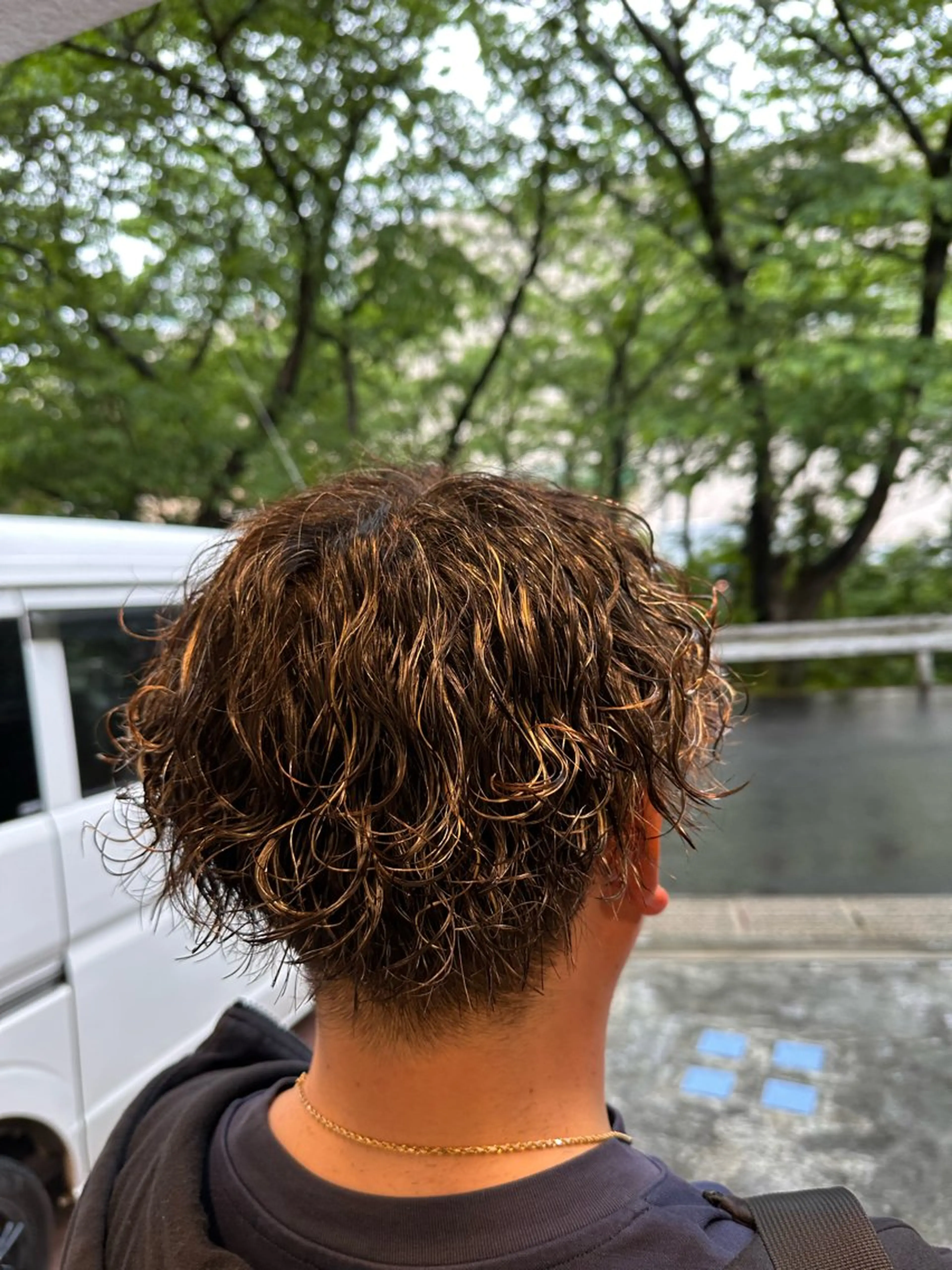 ショート パーマ メンズ メンズパーマ 波巻きパーマ CLALA瀬田店 やまもとまさたかのヘアスタイル