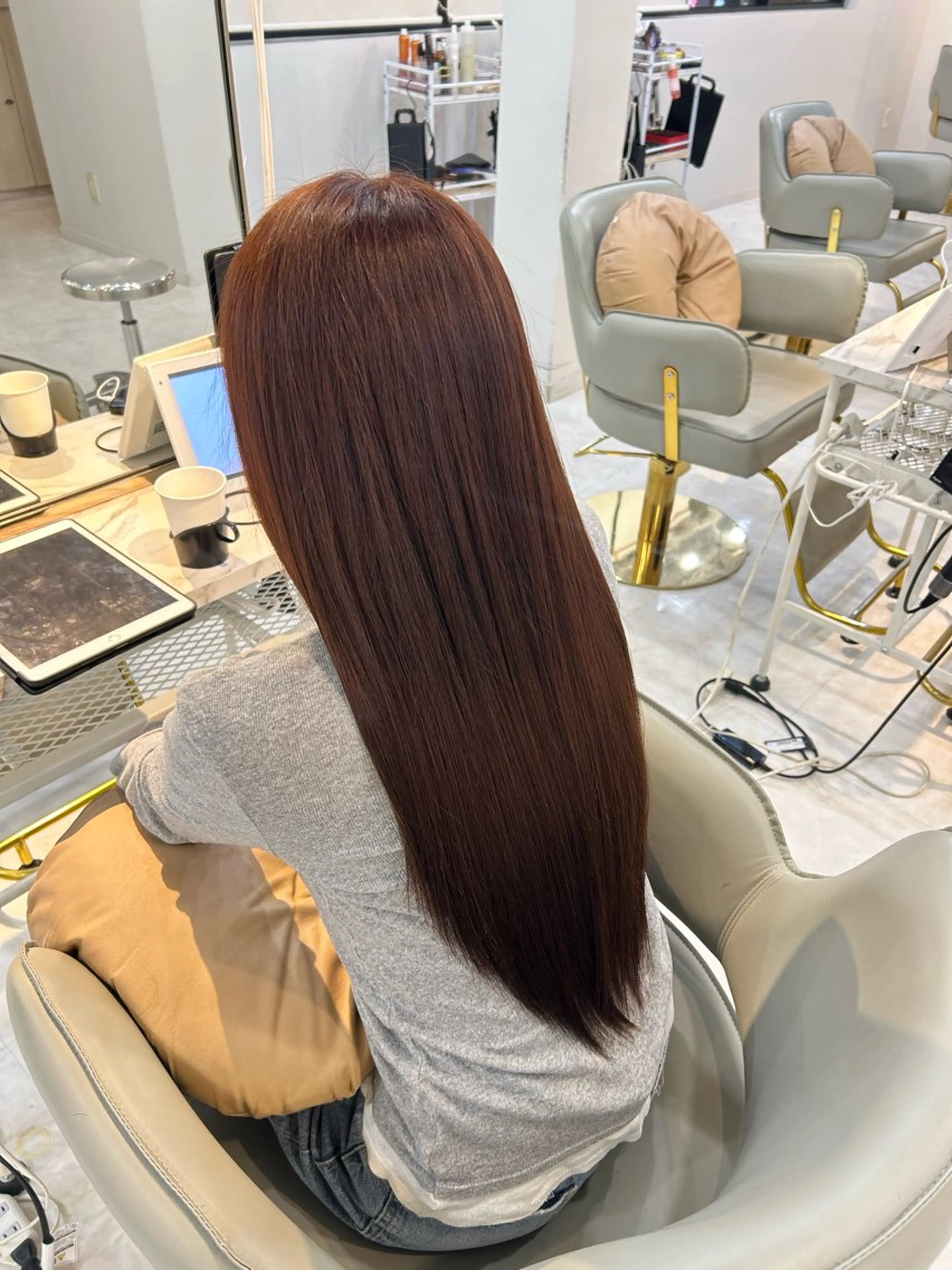ロング カラー ヘアカラー トリートメント 柔らかカラー🤎 luna🧸🤎のヘアスタイル