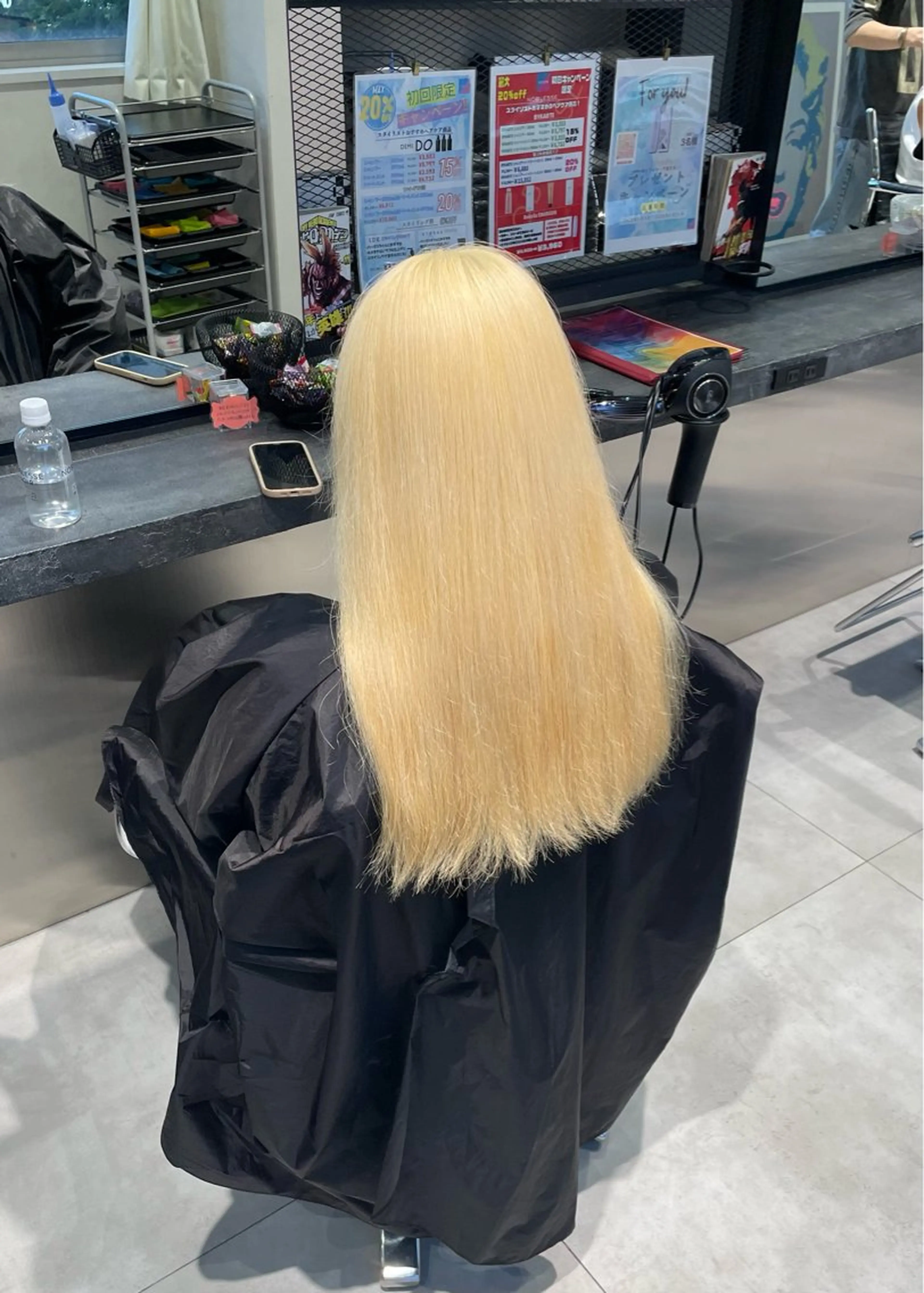 セミロング カラー ブロンド 💝透明感/ブリーチ /れい💝のヘアスタイル