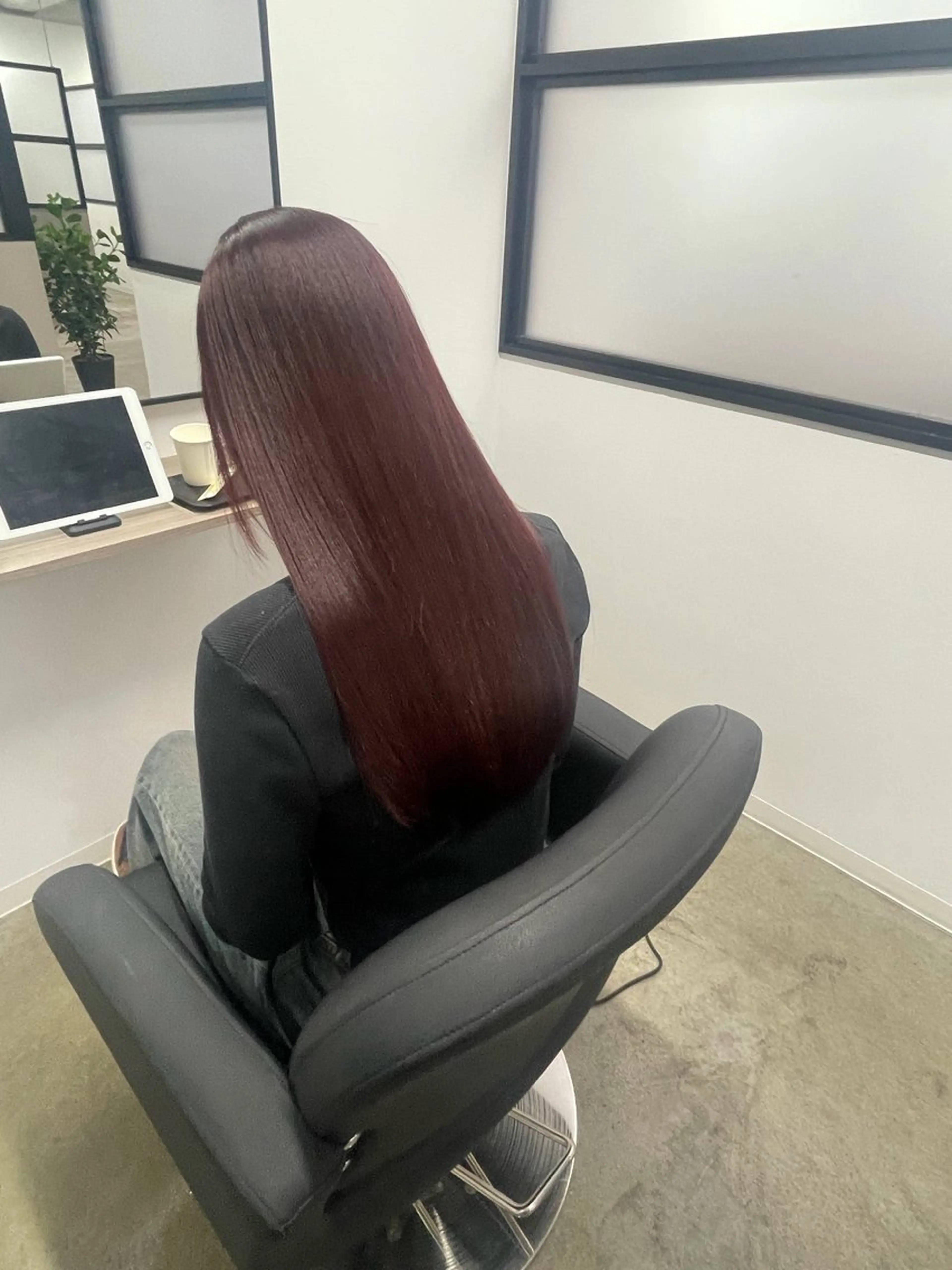 ロング カラー カット ヘアカラー トリートメント 菅野 萌愛のヘアスタイル