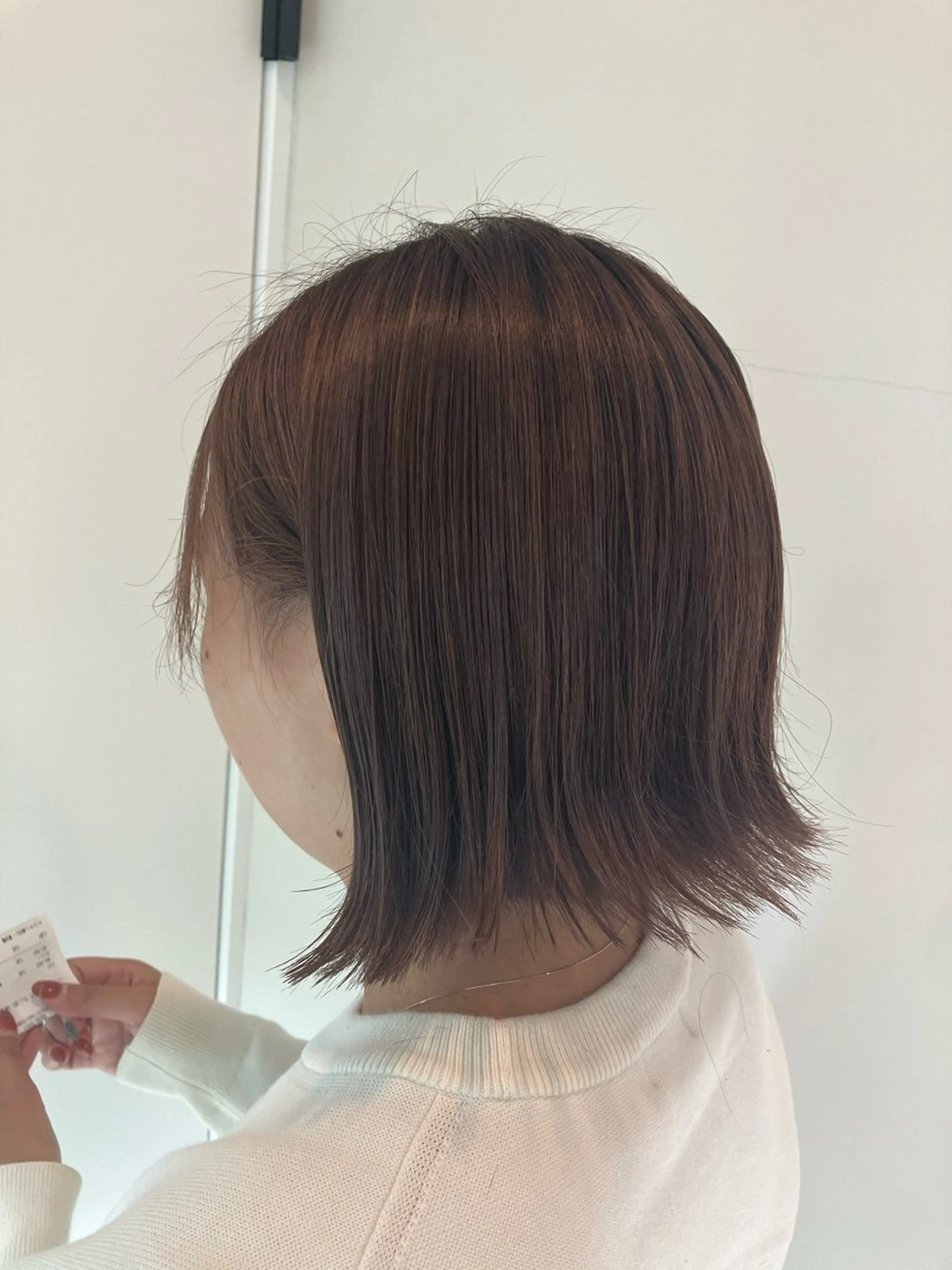 ミディアム カラー ベージュカラー パープルカラー ボブ Hair&Make Nahoのマツエク・マツパデザイン