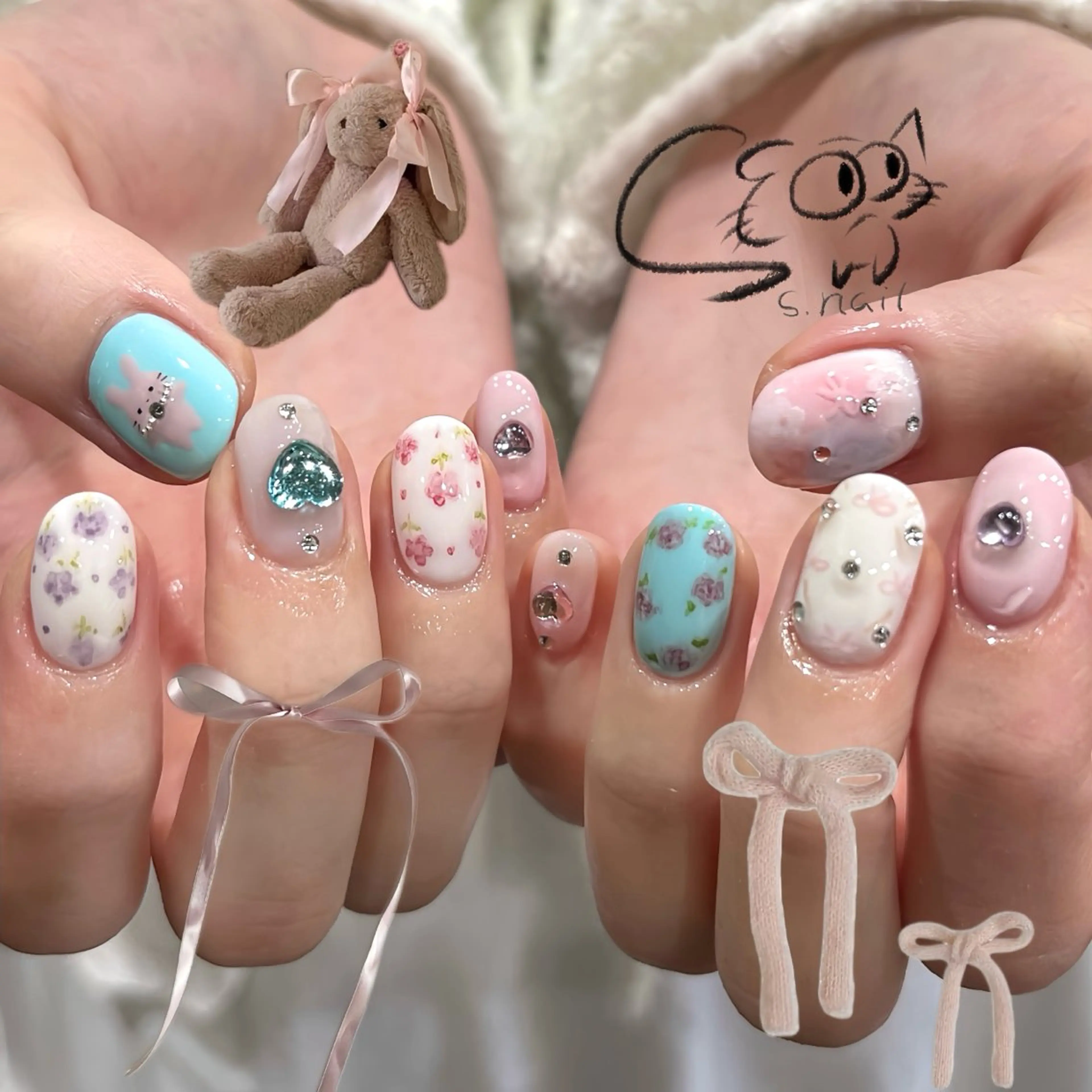 ネイル アートネイル チークネイル フレンチネイル グラデーション マグネットネイル ハンドネイル S.nail所属・S.nail _のネイルデザイン