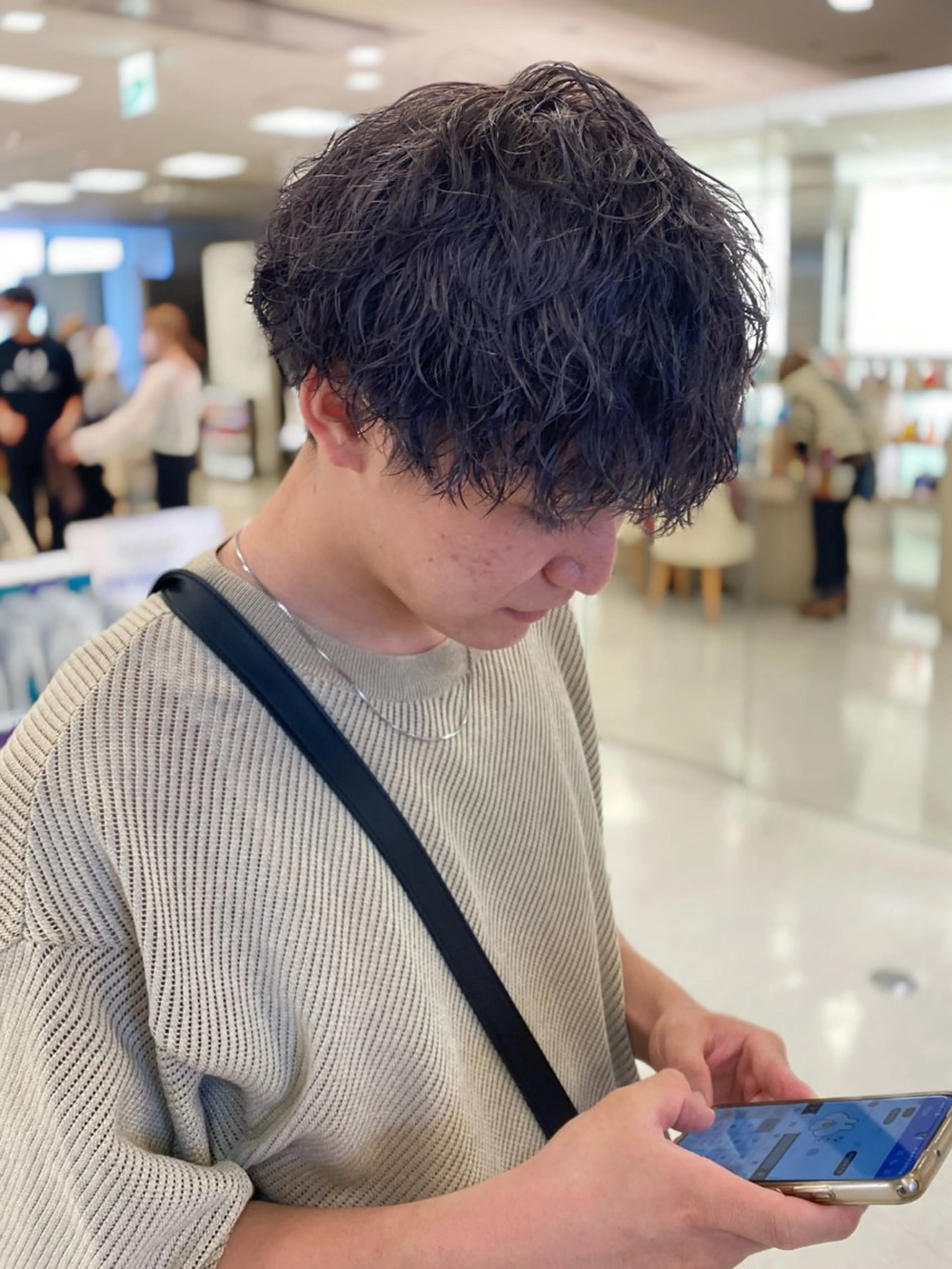 ミディアム パーマ ミディアムパーマ ニュアンスパーマ 銀座/ハイライト特化 🌿ブリーチ/片山のヘアスタイル