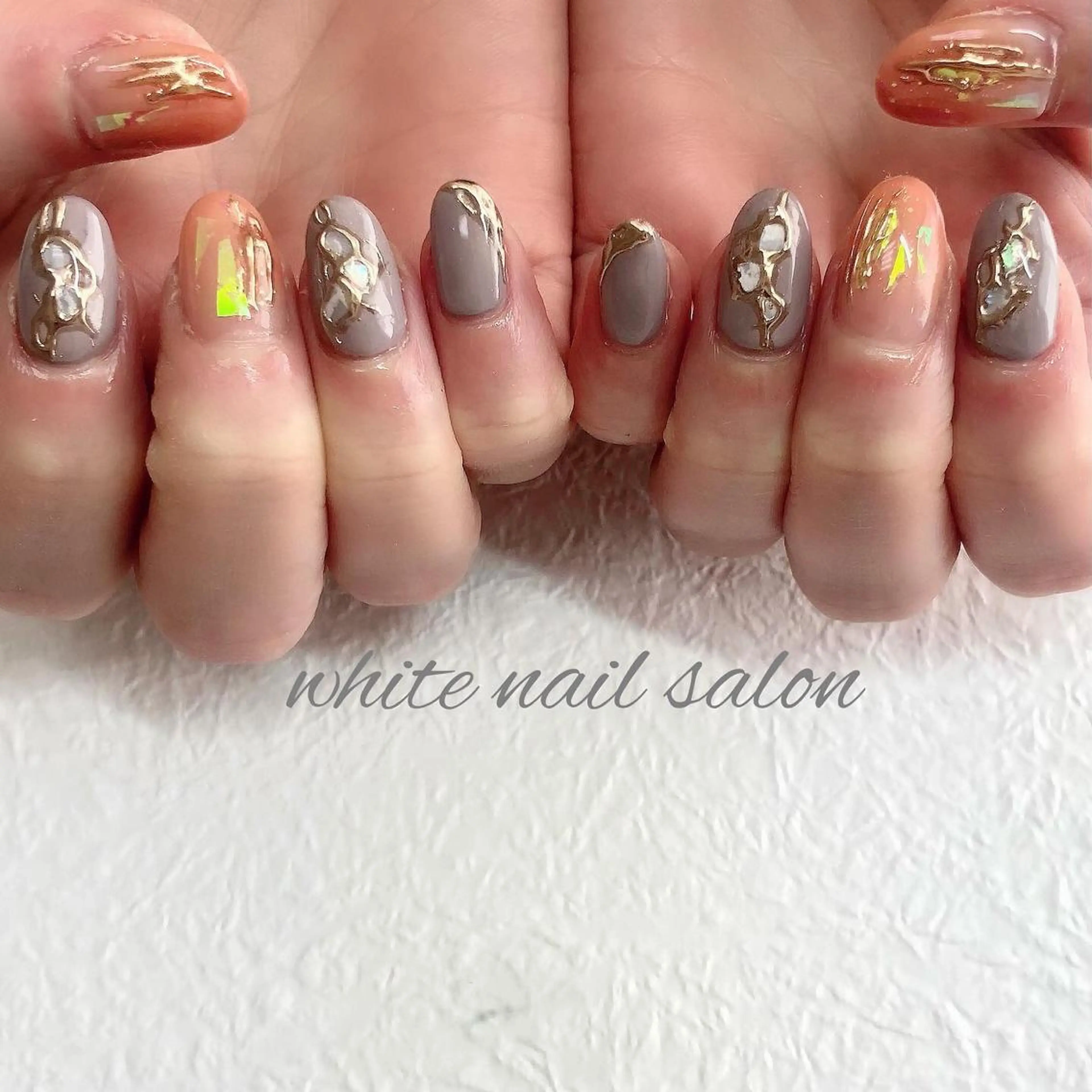 ネイル ジェルネイル ハードジェル ラメ(グリッター) 持ち込み ソフトジェル ハンドネイル white nail salonのネイルデザイン