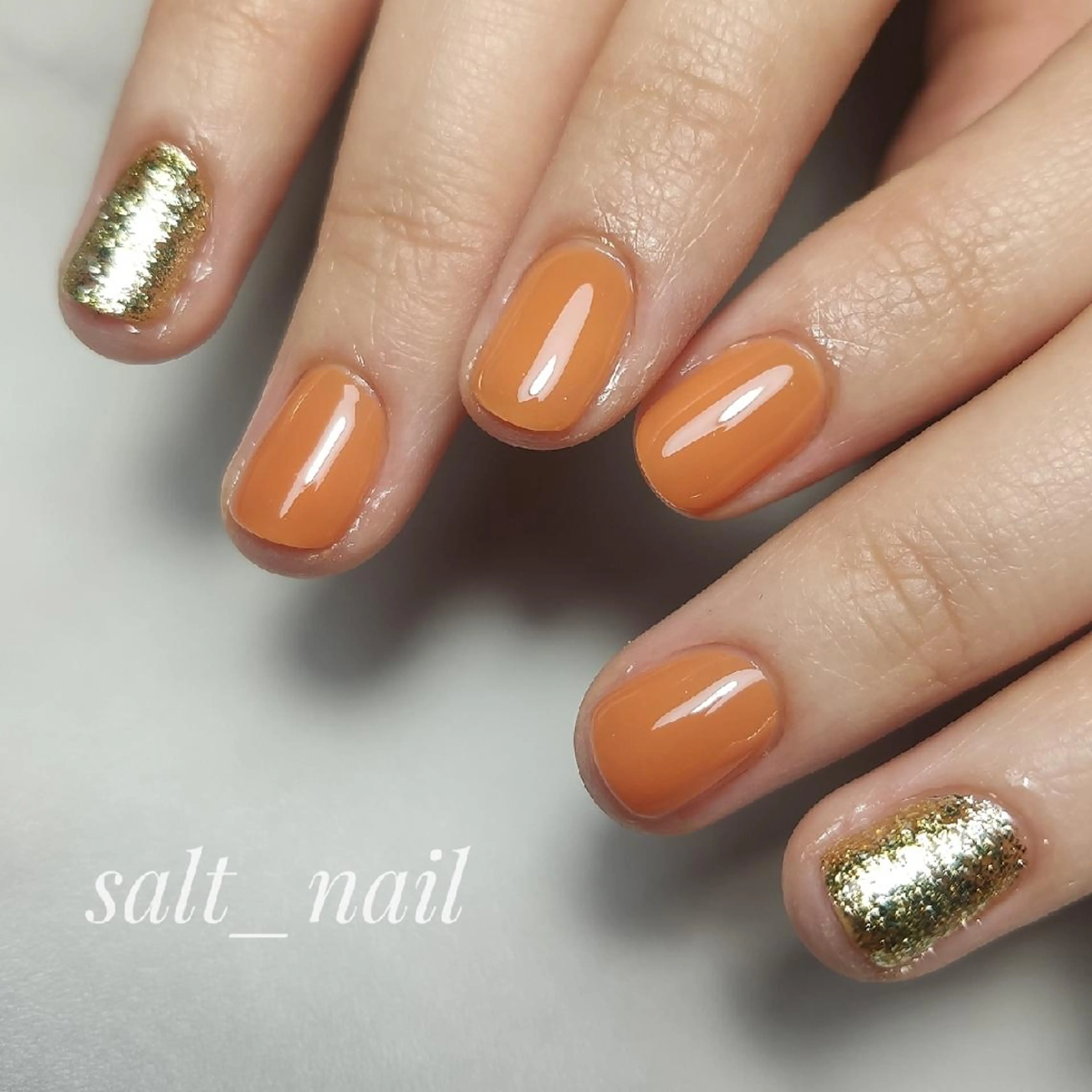 ネイル ラメ(グリッター) ハンドネイル 個人サロン saltnailのネイルデザイン