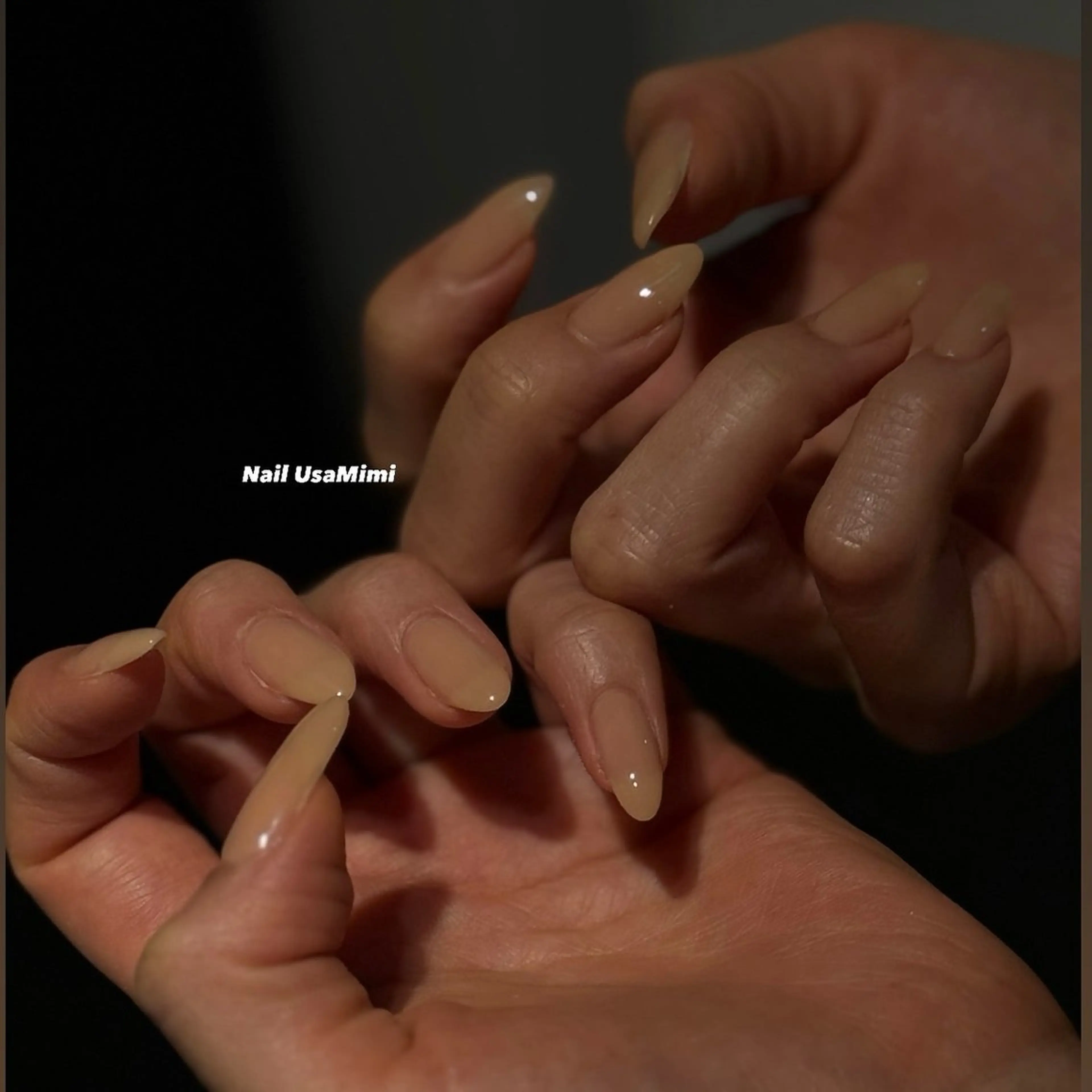 ネイル ジェルネイル 氷ネイル・うるうるネイル 韓国ネイル マグネットネイル ワンホンネイル ハンドネイル 本町ネイルNail UsaMimiのネイルデザイン