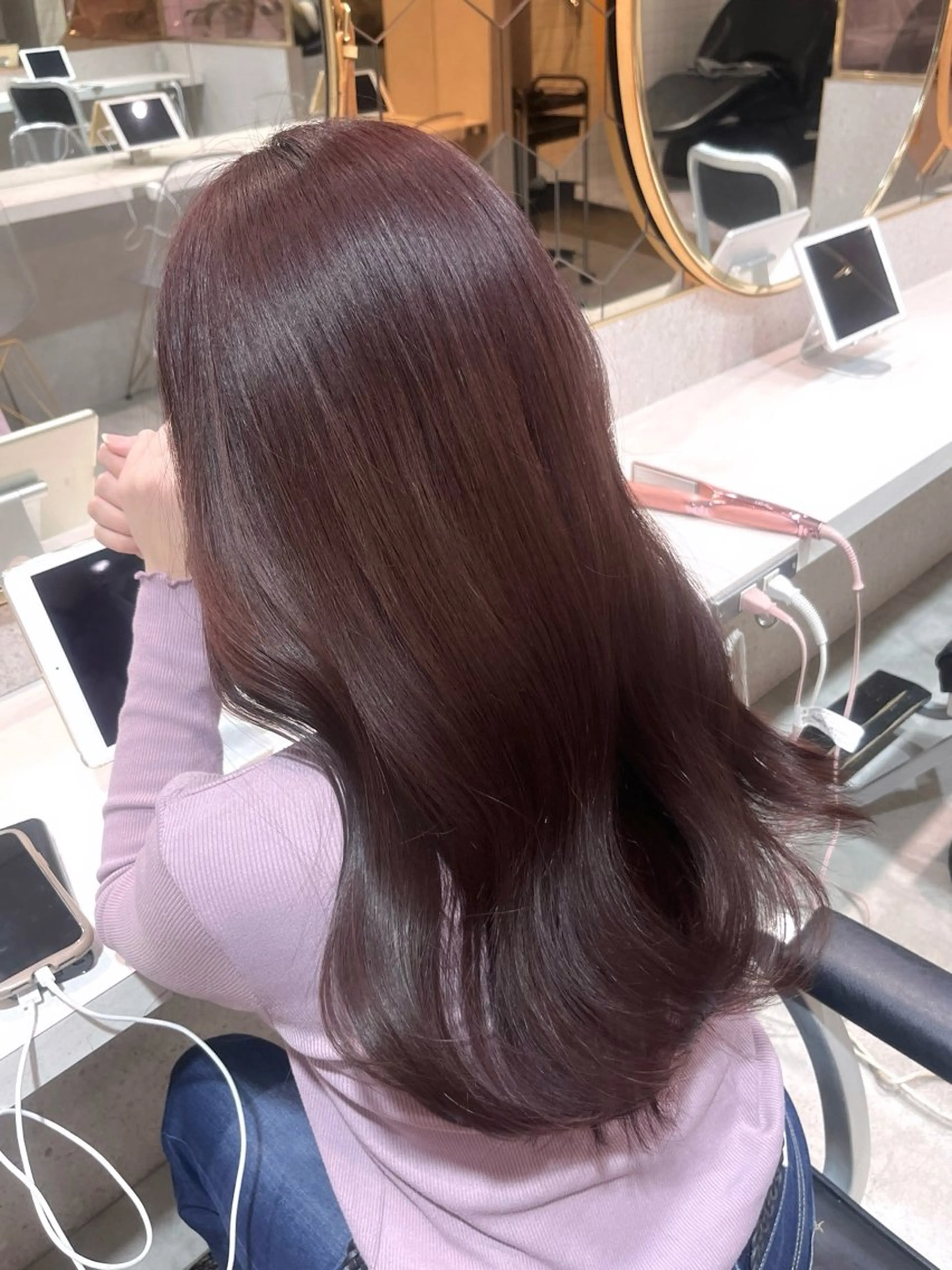 セミロング トリートメント Loom.by Sea【新宿】所属・暖色カラー/新宿/韓 国風レイヤー鮫島志穂のヘアスタイル