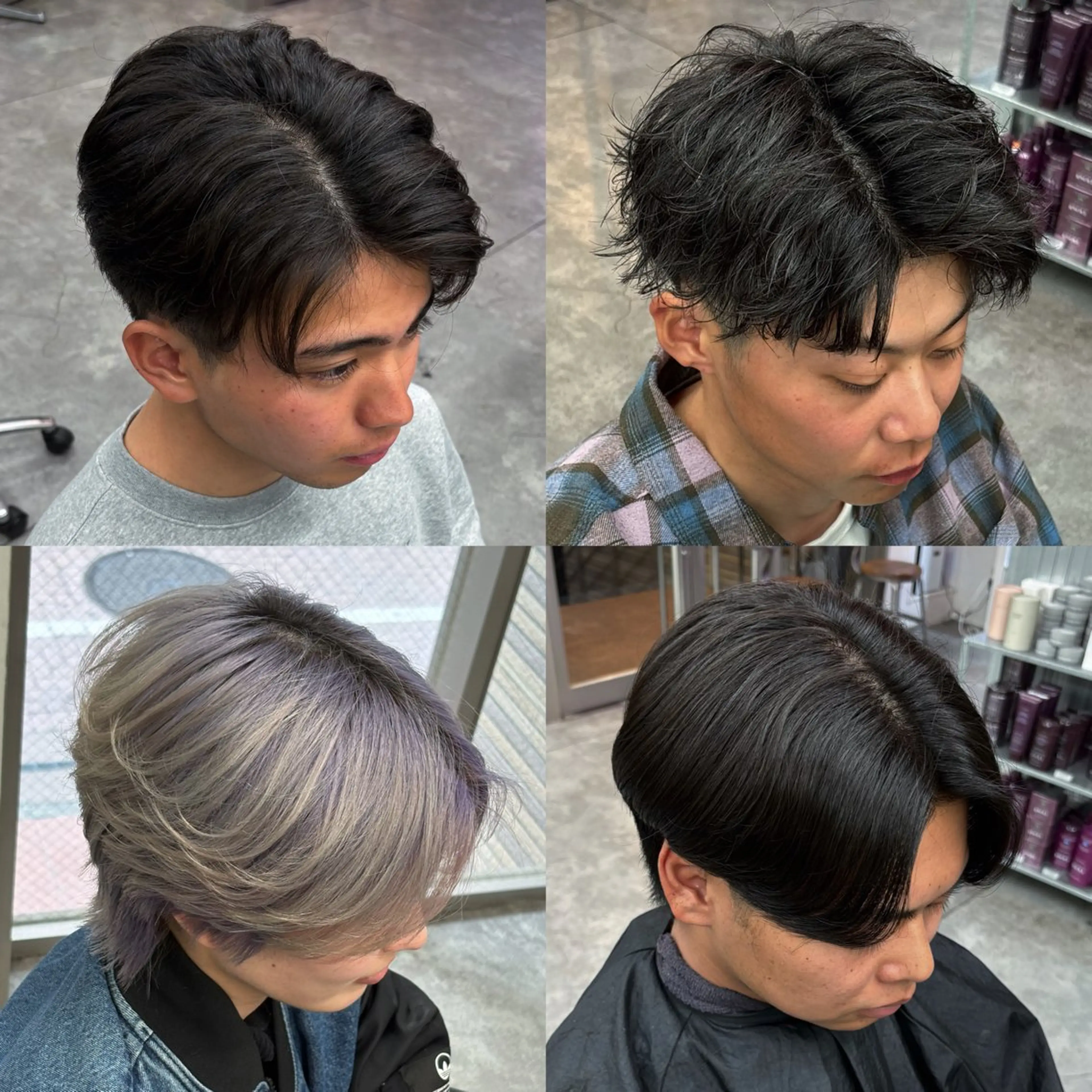 ミディアム カラー パーマ メンズ カット パーマ トリートメント ヘアセット メンズパーマ特化 🔥韓国ヘア職人🔥のヘアスタイル