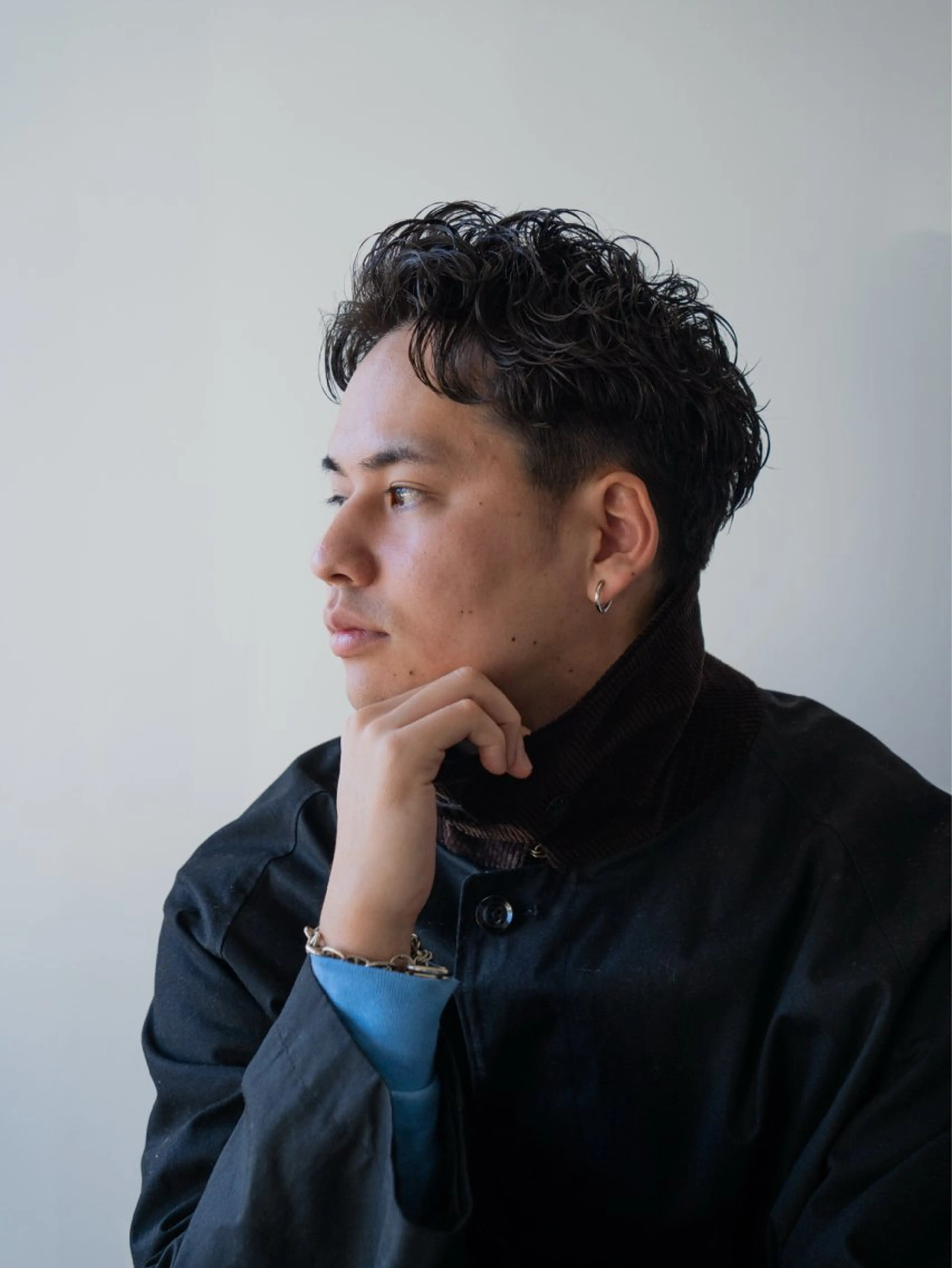 ショート カット パーマ 出島 凜平のヘアスタイル