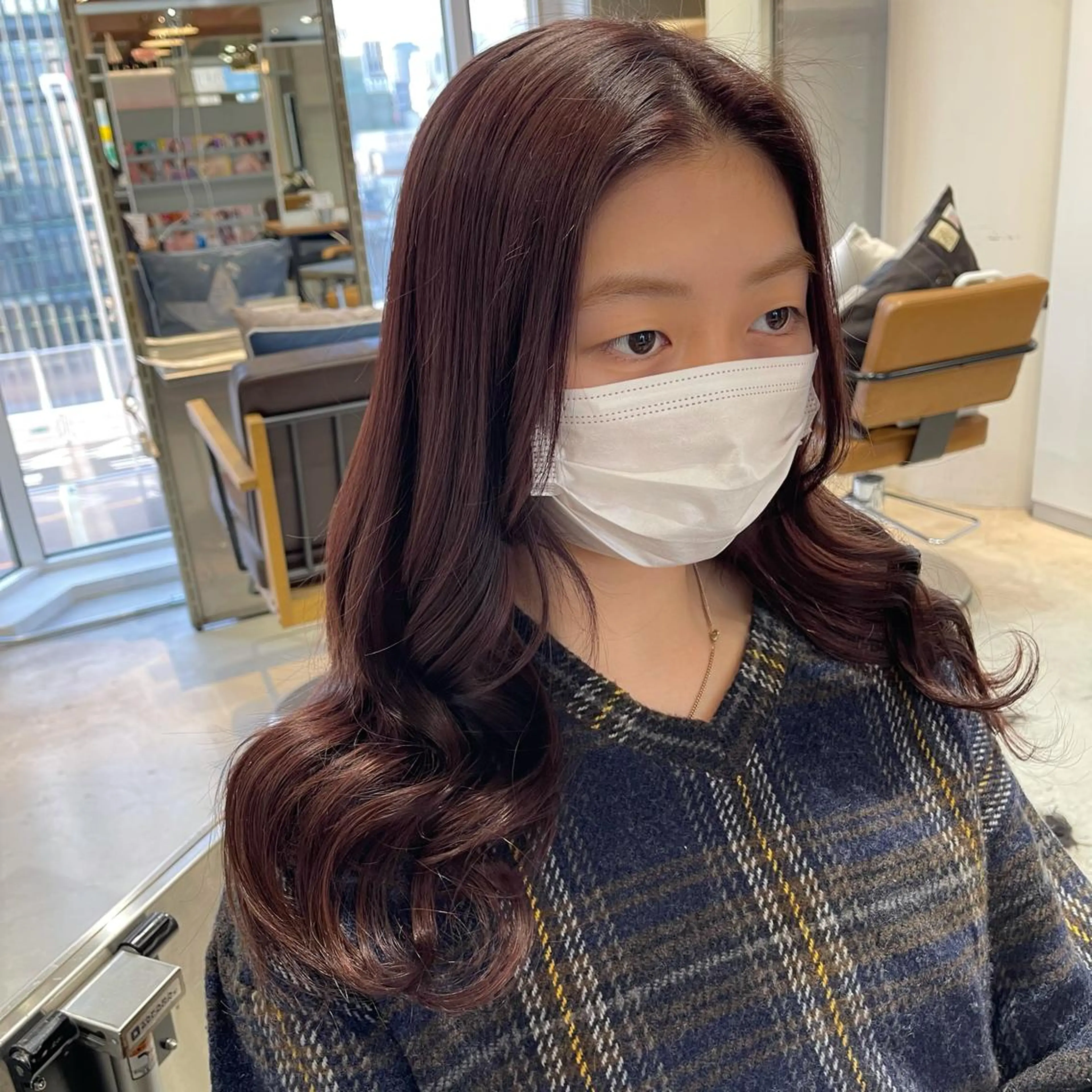 ロング カラー ブラウンカラー ピンクカラー ピンクブラウン nameless miichiのヘアスタイル