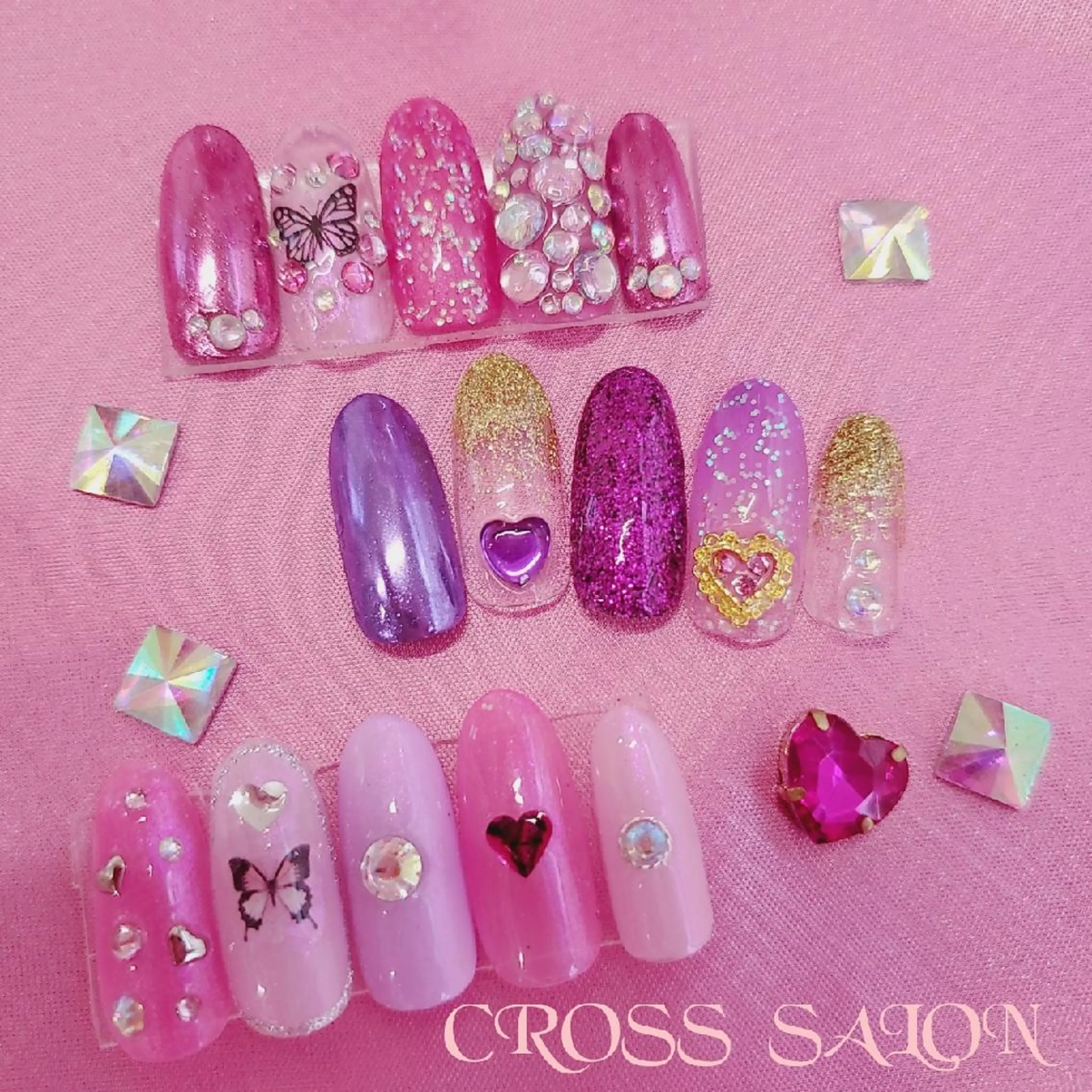 ネイル 長さ出し 氷ネイル・うるうるネイル 韓国ネイル ネイルチップ CROSS SALON/Lazy所属・CROSS  クロス　のネイルデザイン