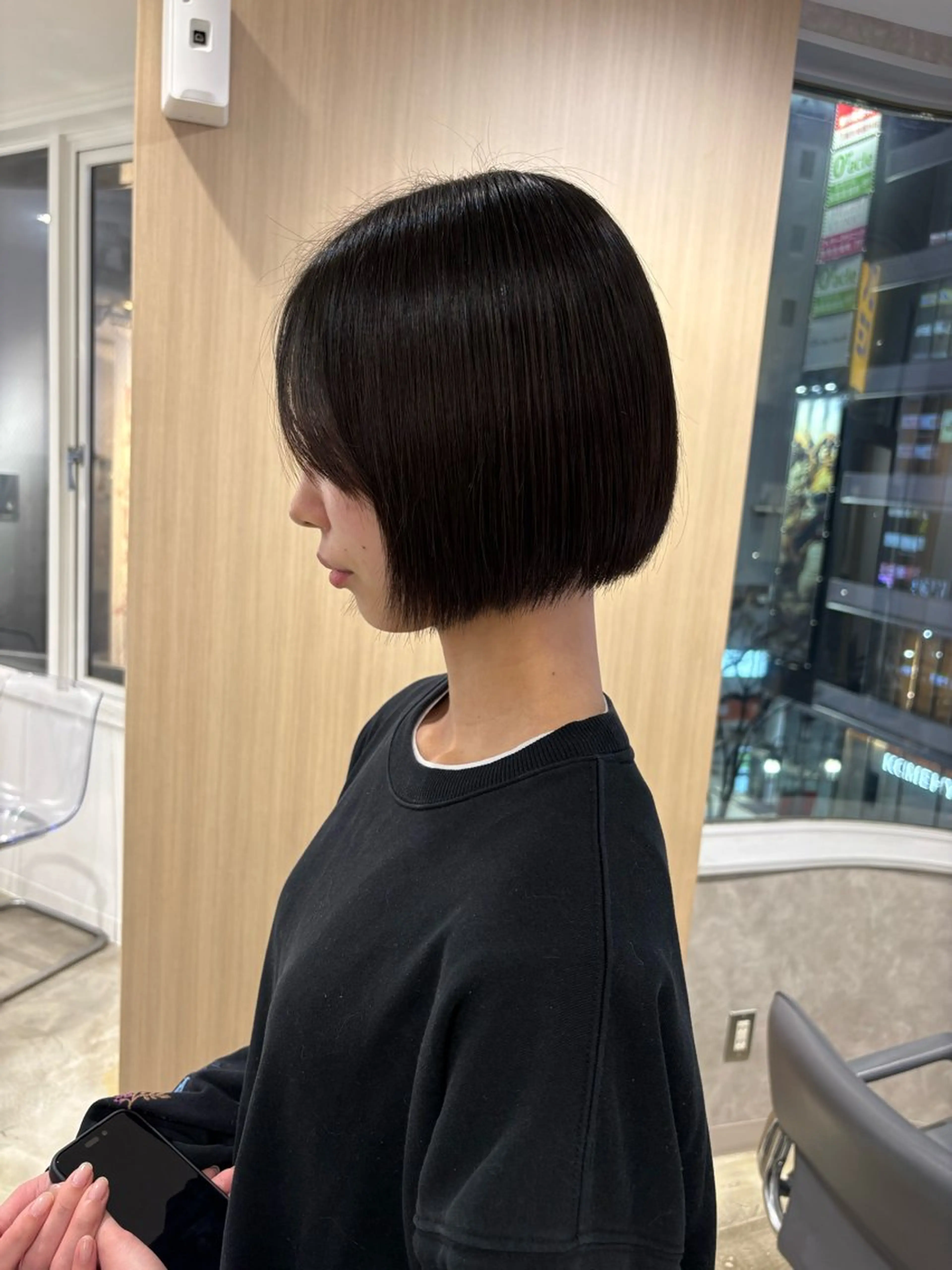 ショート 切りっぱなしボブ ボブ カット 新宿ハイトーン/ カットモデル/のりかのヘアスタイル