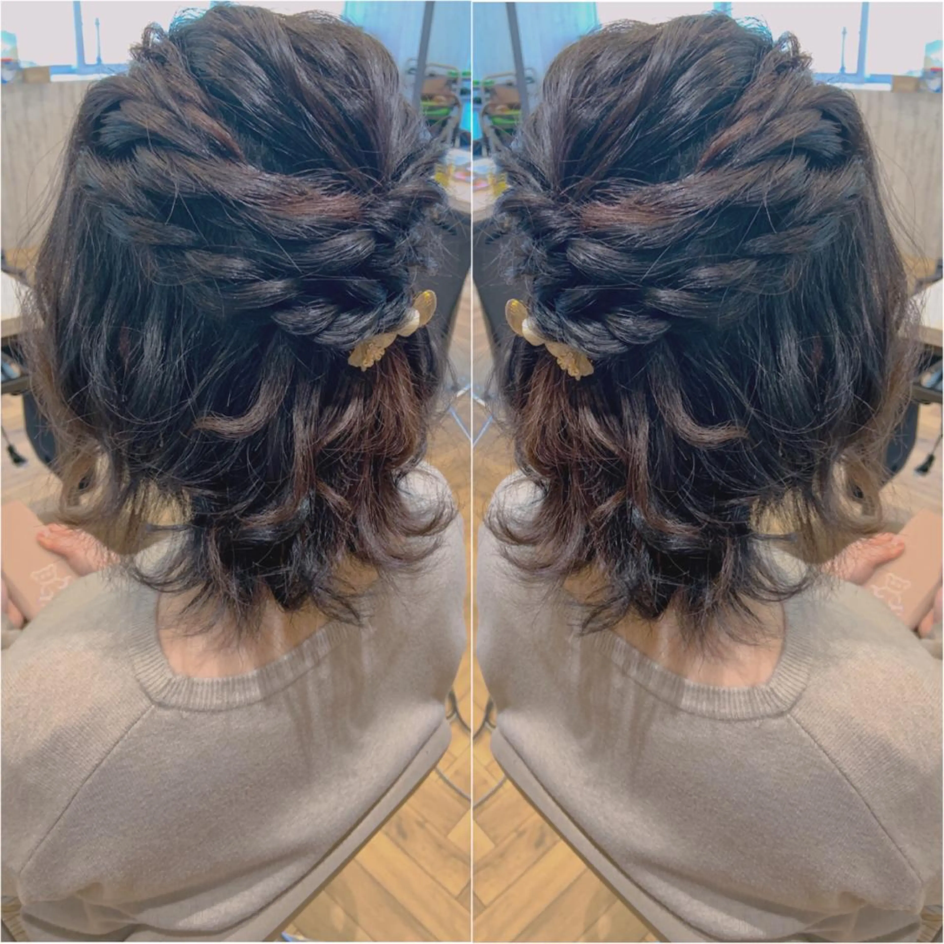 ショート ヘアアレンジ ボブ 簡単アレンジ ヘアセット rita atelier 【リタ】所属・韓国hair🦋 Nanaのヘアスタイル