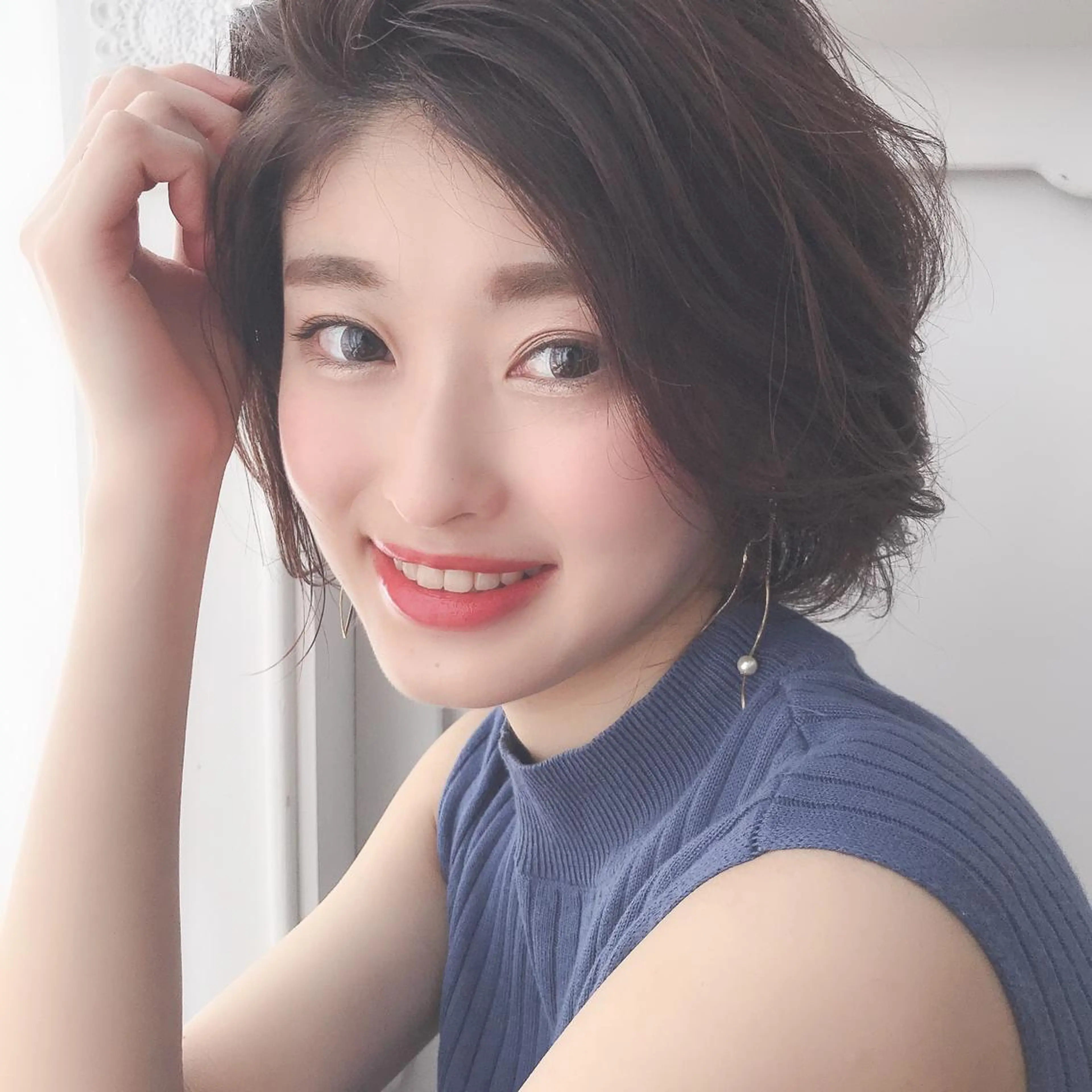 ショート 艶カラー/フェイス レイヤー/たむのヘアスタイル