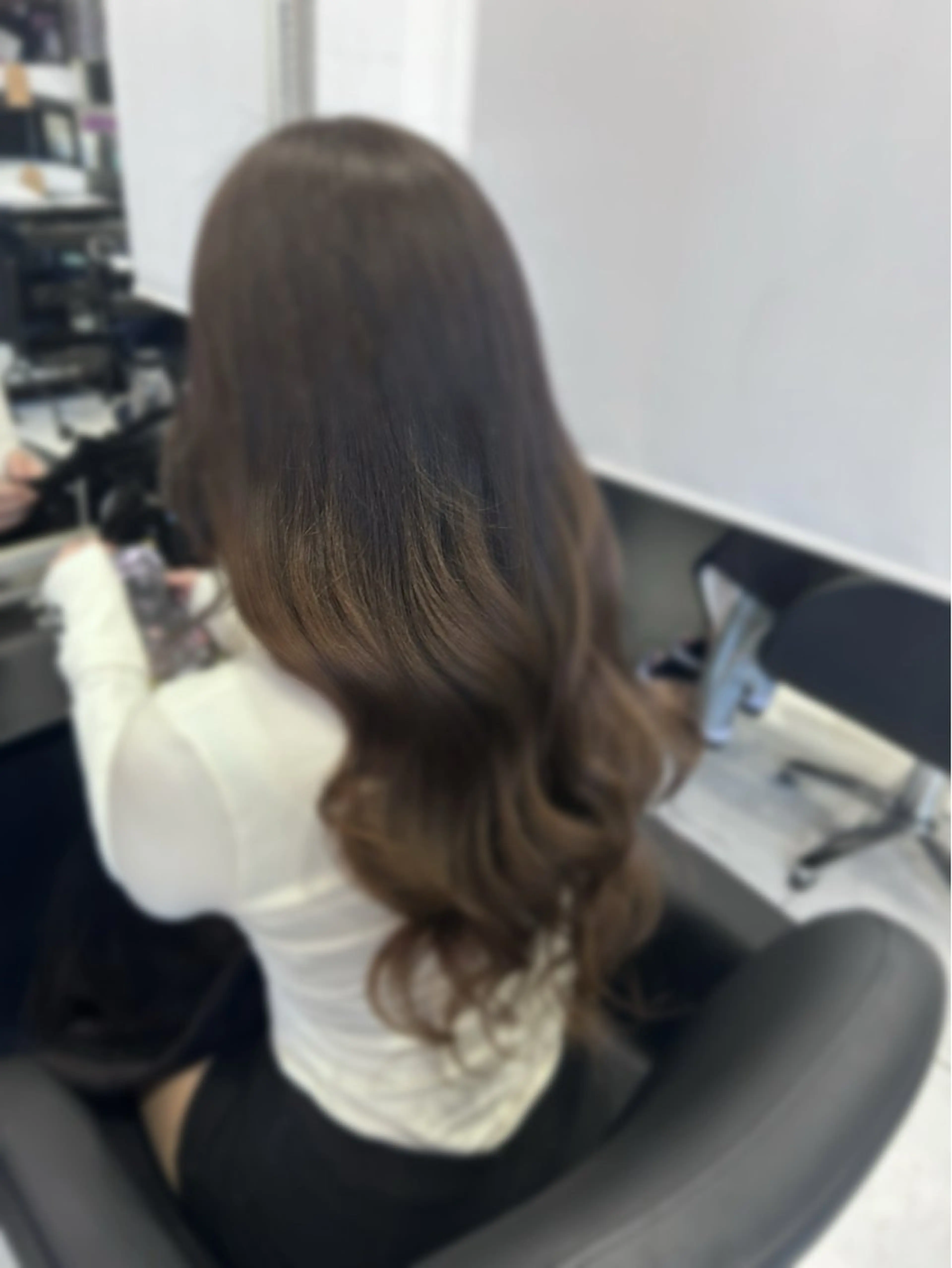 ロング プルエクステ エクステ 長田 麻友子のヘアスタイル