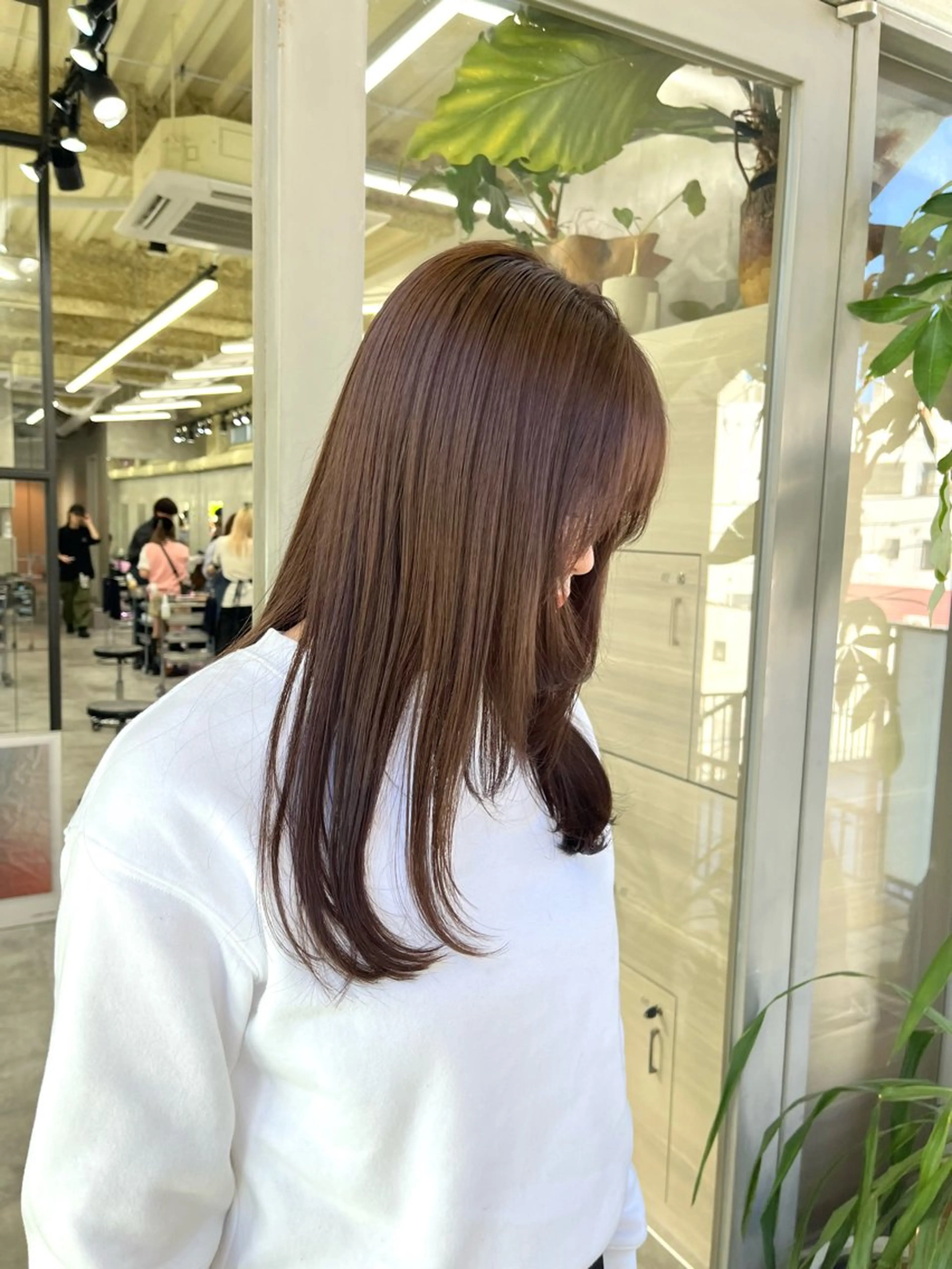 ロング カラー ブリーチ 透明感カラー ダブルカラー ブリーチなしカラー ナツミ/透明感カラー /酸性ストレートのヘアスタイル