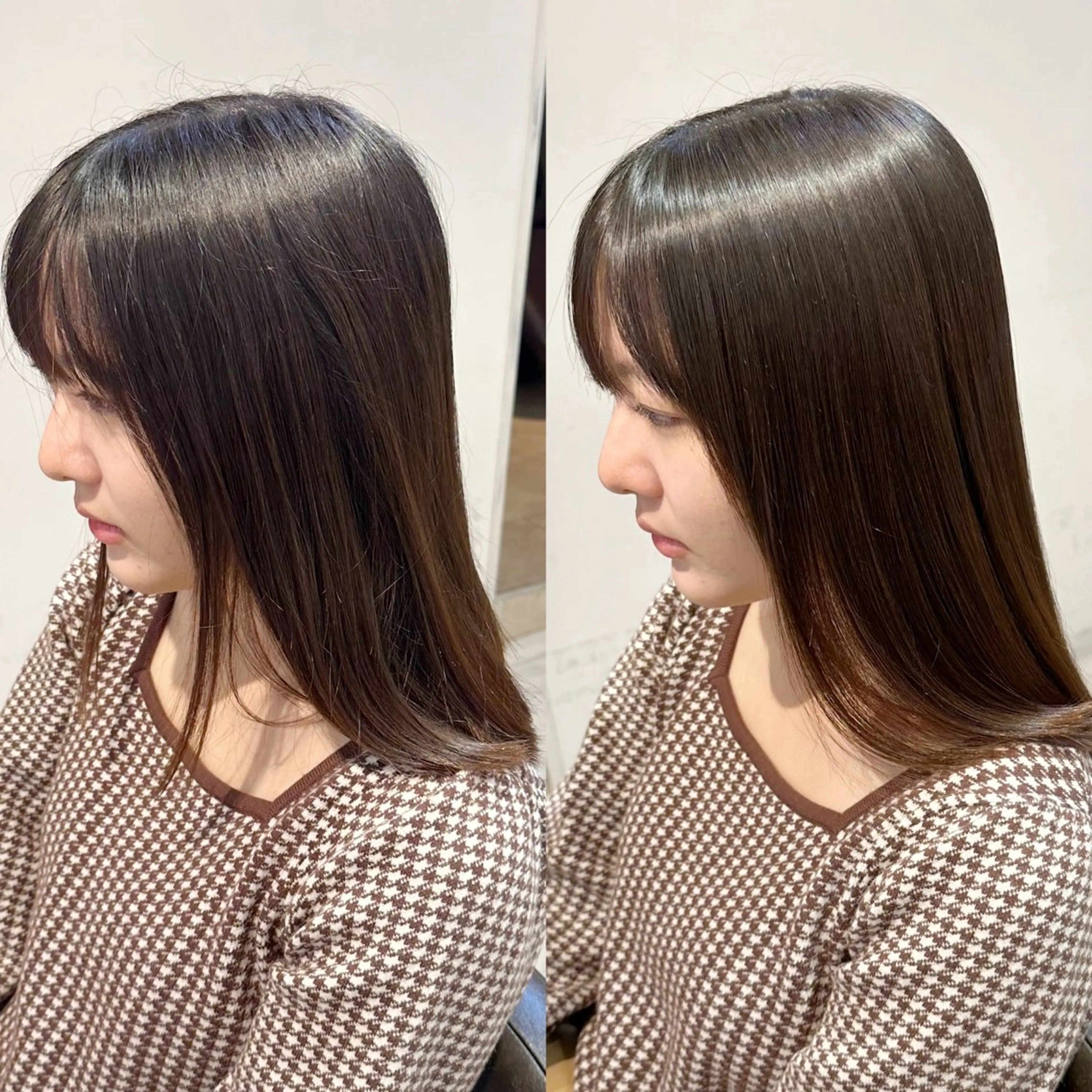 ミディアム 縮毛矯正 縮毛矯正/ショート/ レイヤー/畑中正敏のヘアスタイル