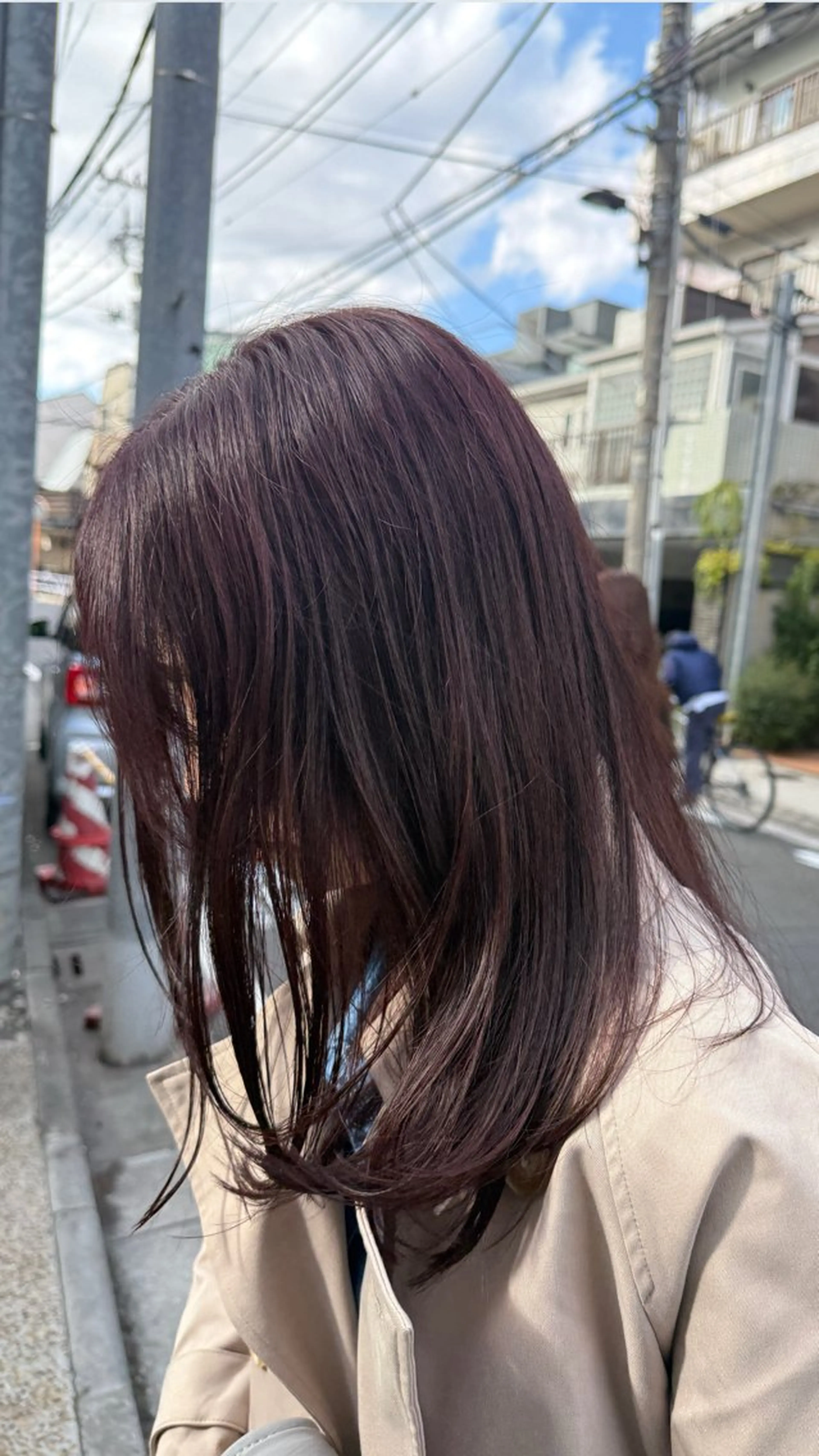 セミロング カラー ブリーチ ブリーチなしカラー ヘアカラー casi所属・メンズパーマ／ボブ 星本広海のヘアスタイル