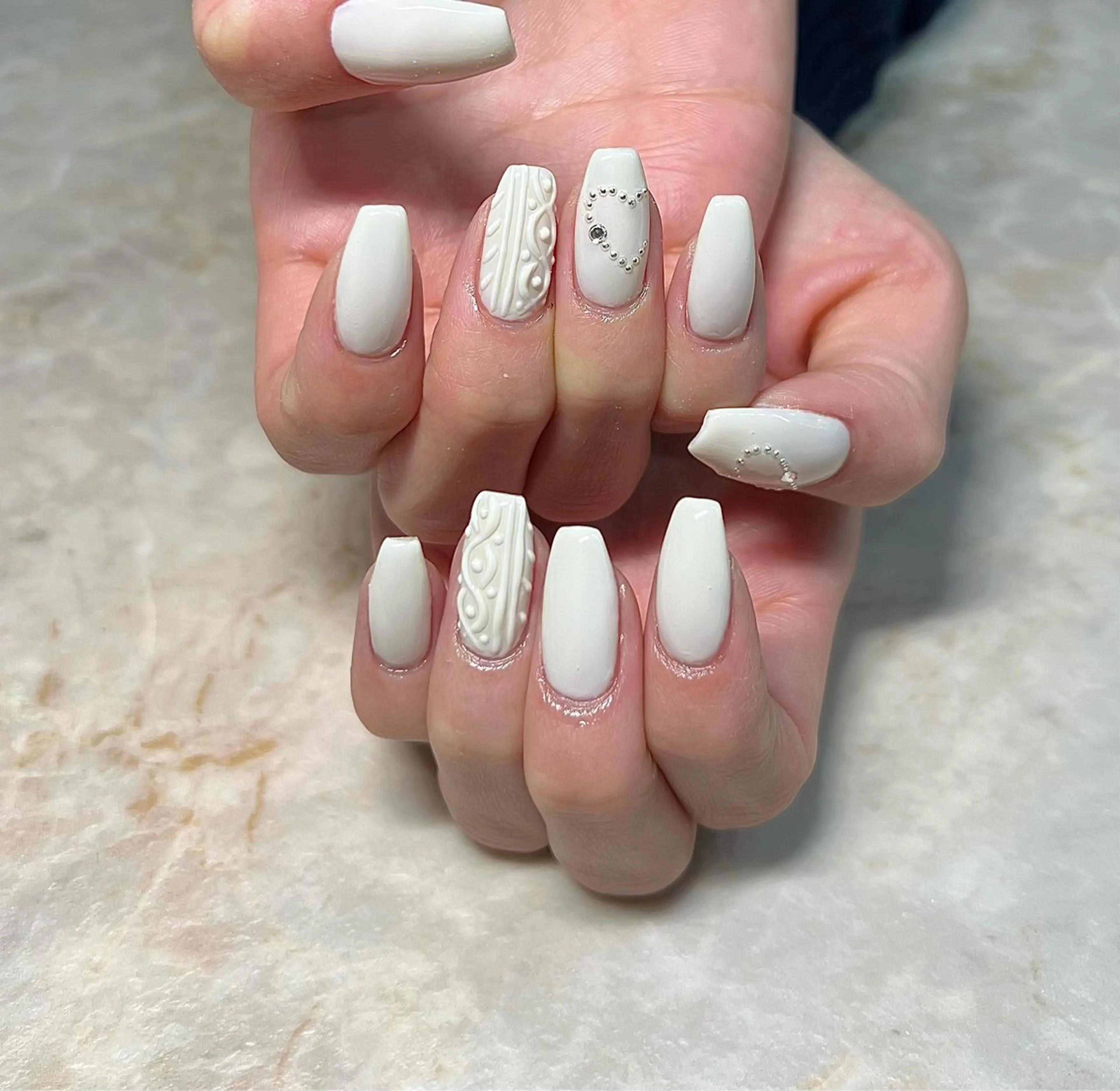 ネイル アートネイル ストーンネイル ハンドネイル 鶴田୨ৎmaison de NALIのネイルデザイン