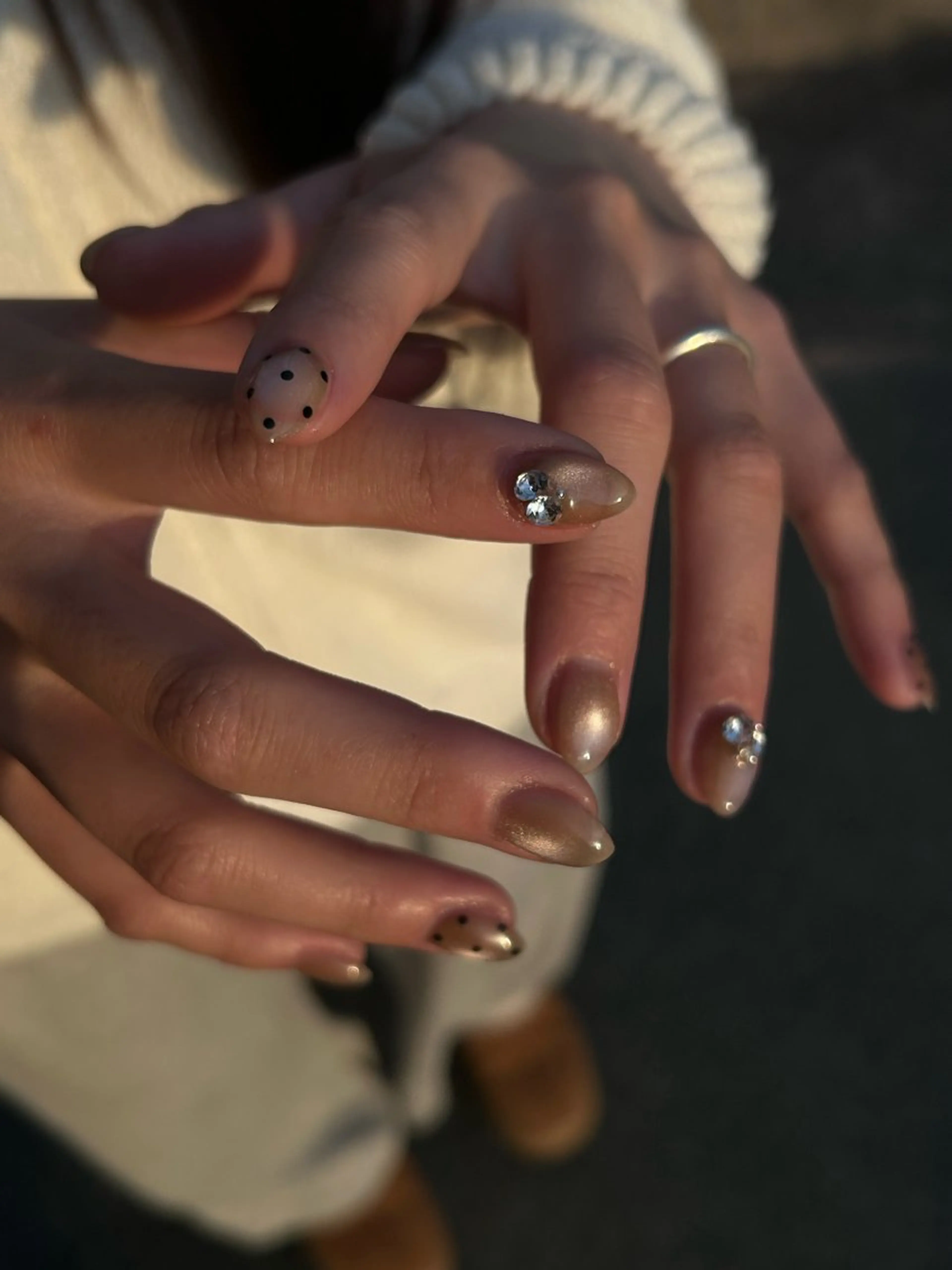 ネイル ドット ワンホンネイル ハンドネイル Amaranthus所属・Amaranthus 柘植のネイルデザイン