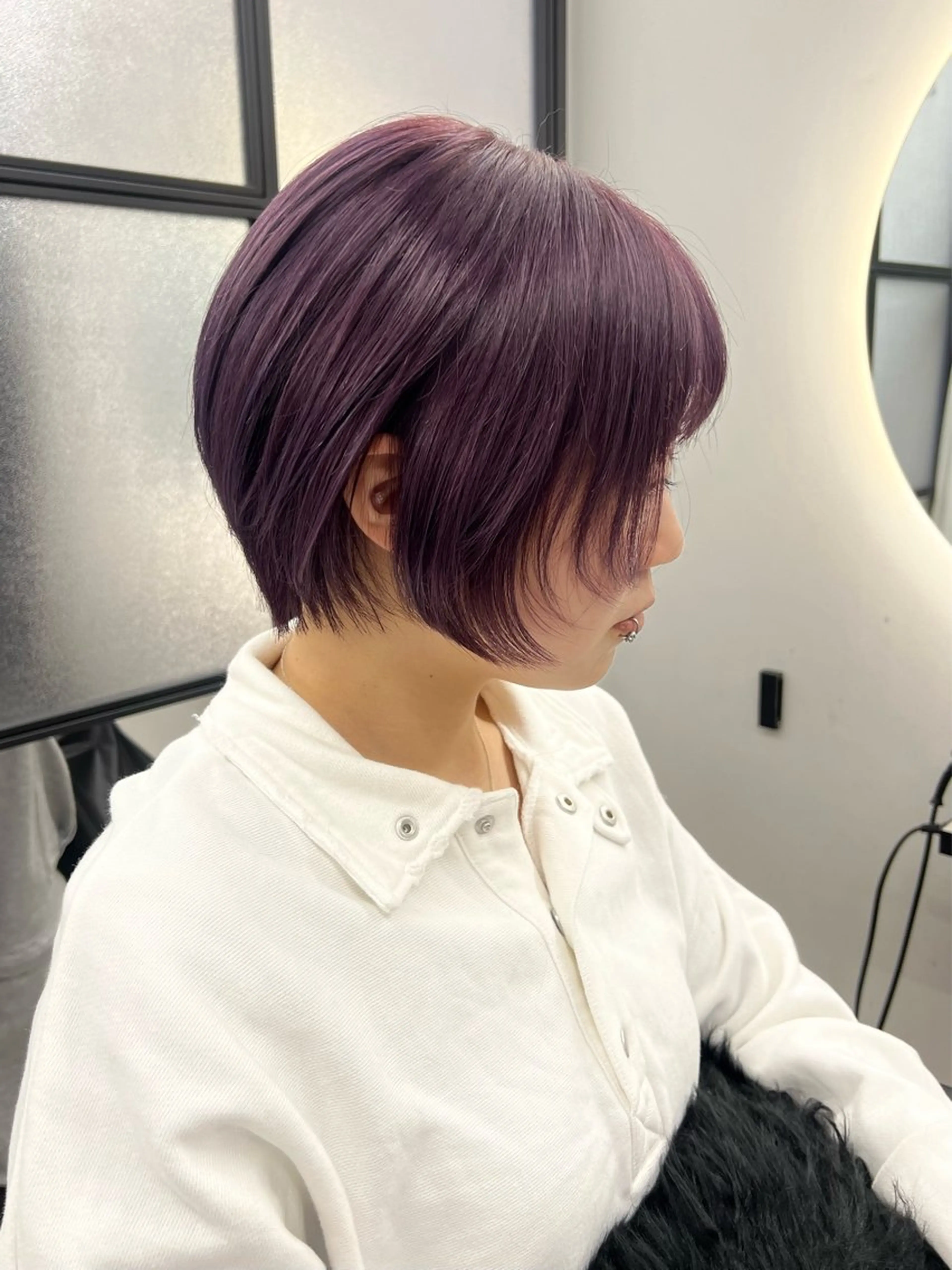 ショート カラー ベージュカラー ラベンダーカラー ヘアカラー トリートメント Uno. 本気で ヘアに悩む方へ✨のヘアスタイル