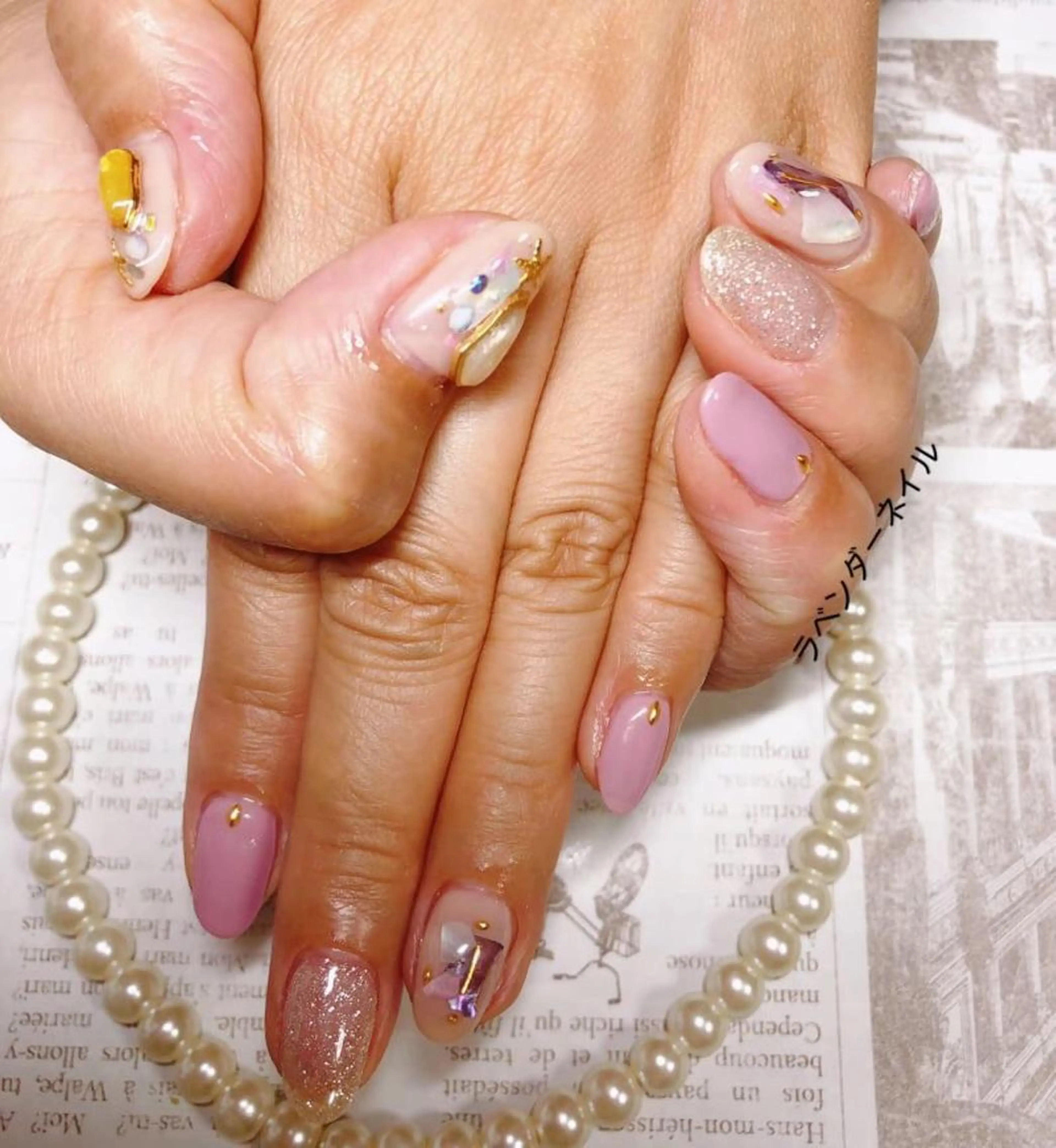 ネイル ラベンダー💖日暮里 ルル💖ネイルのネイルデザイン